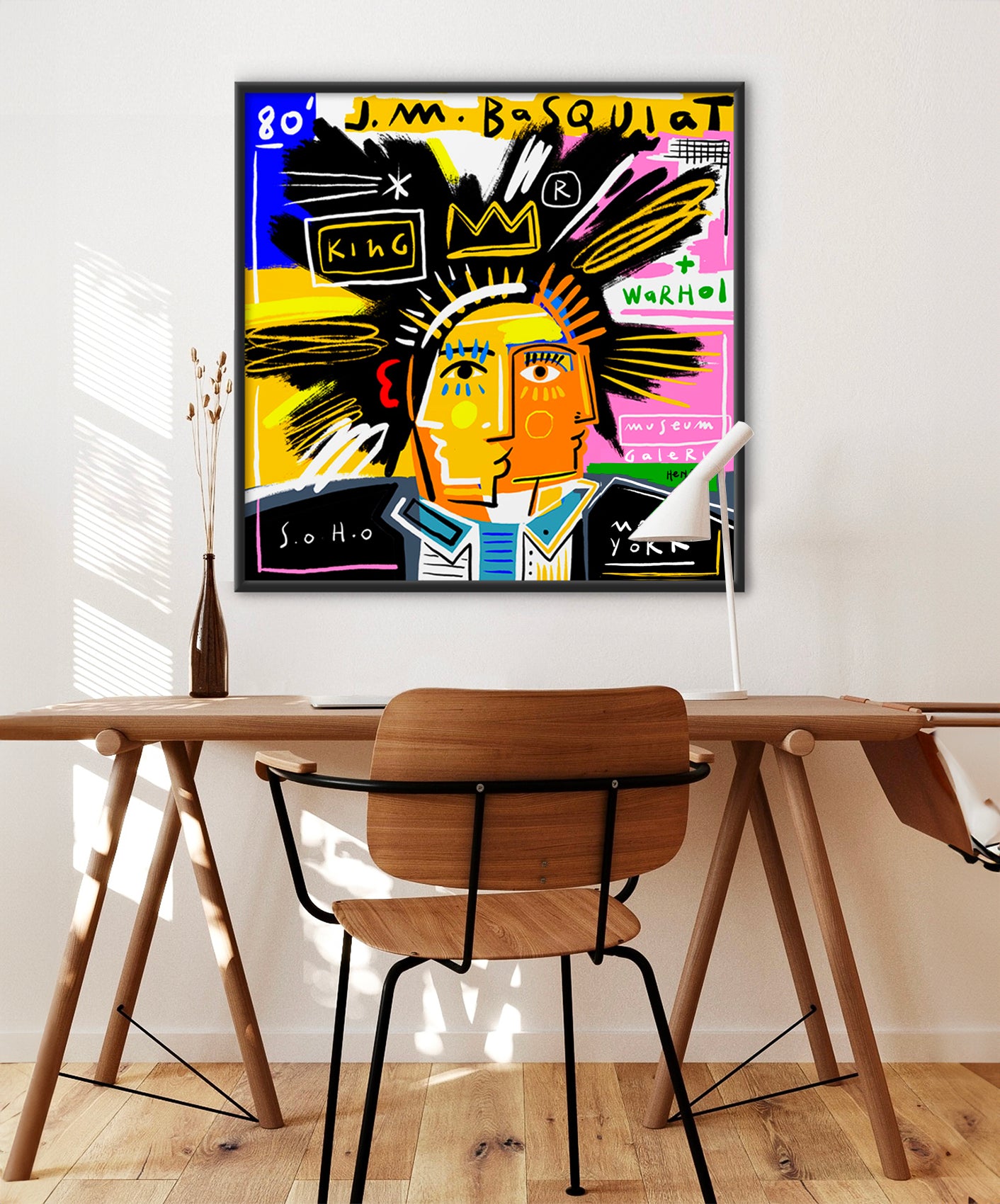 BASQUIAT - SUPPORT DIBOND 90X90CM