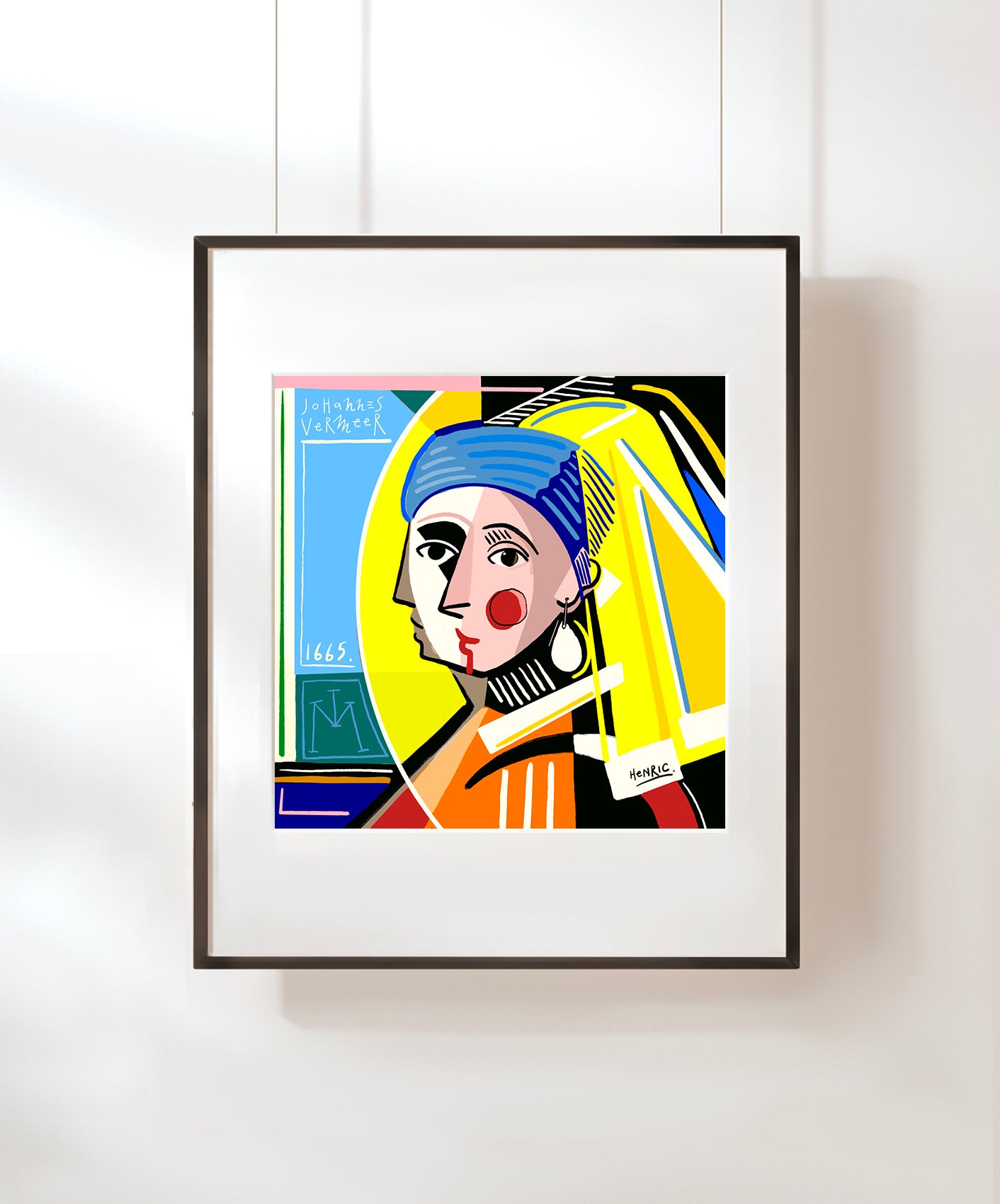 JEUNE FILLE À LA PERLE - ENCADRÉE 40X50CM