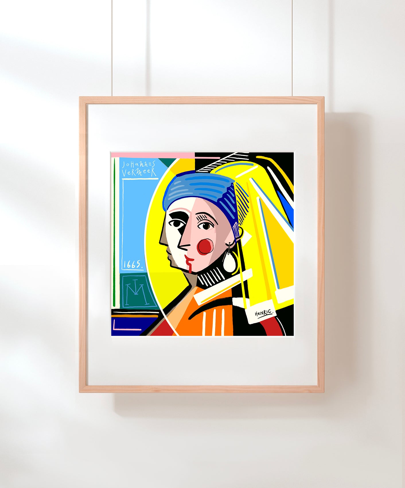 JEUNE FILLE À LA PERLE - ENCADRÉE 40X50CM