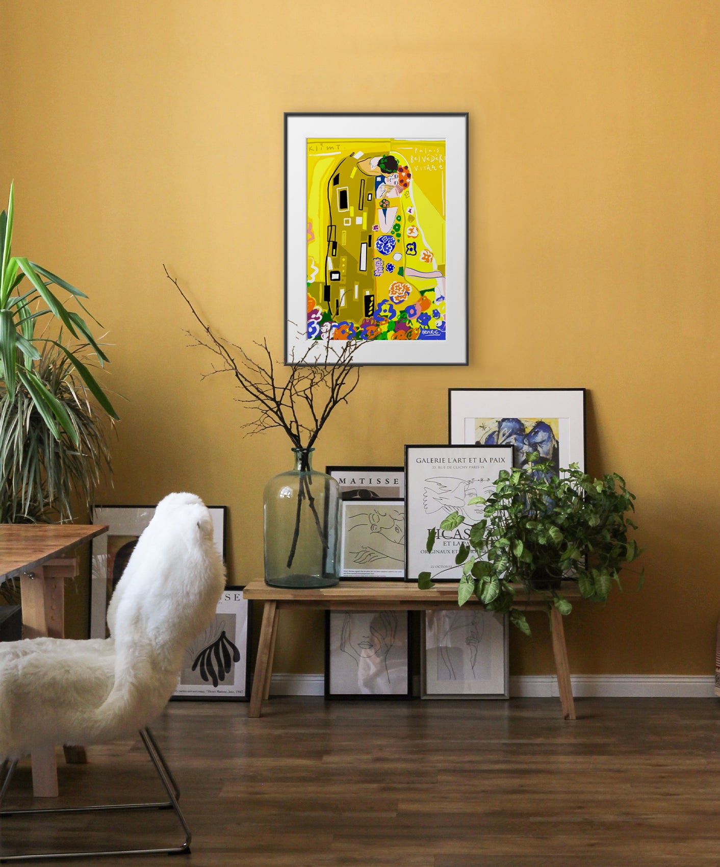 LE BAISER - ENCADRÉE 40X50CM