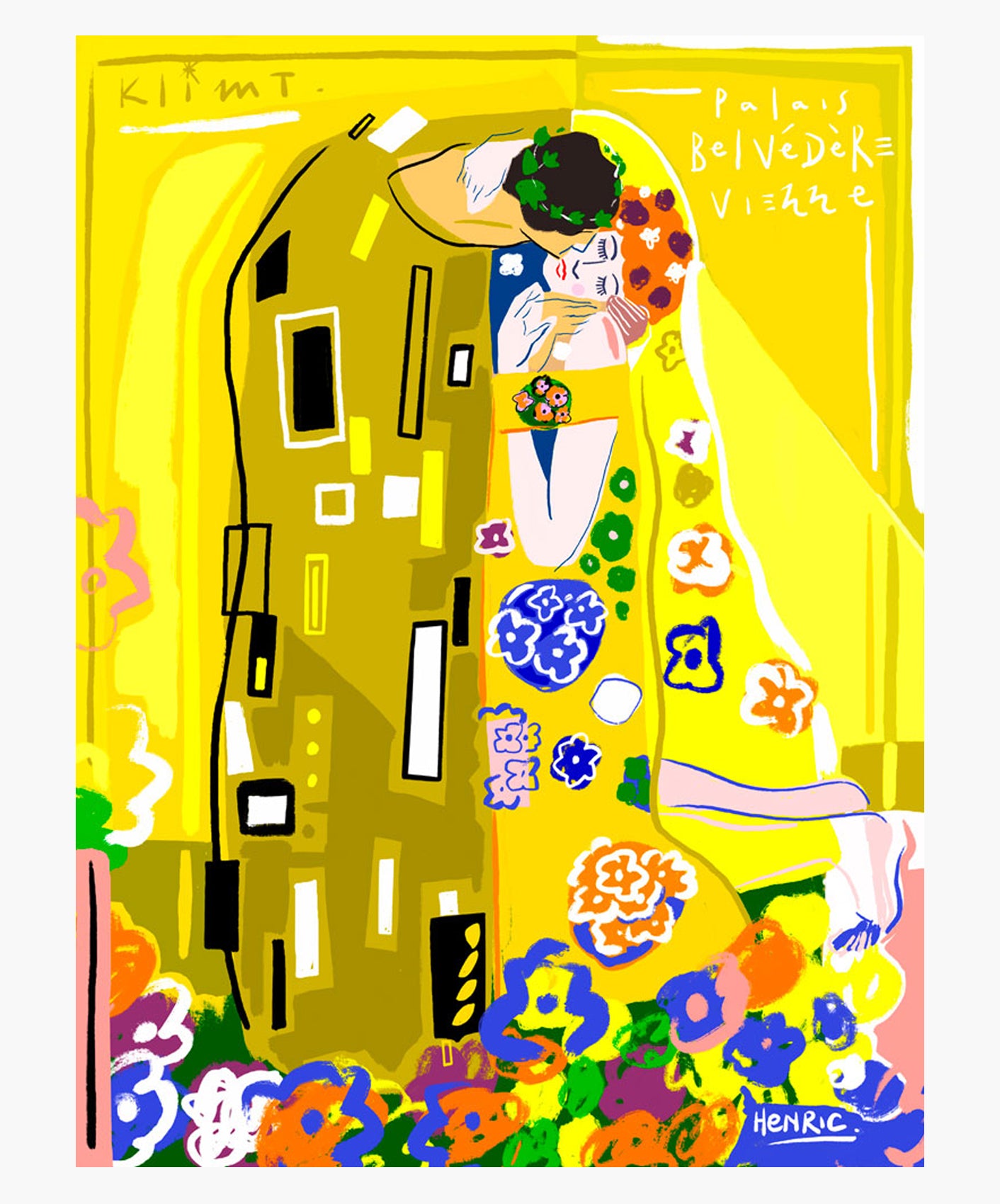 LE BAISER - ENCADRÉE 40X50CM