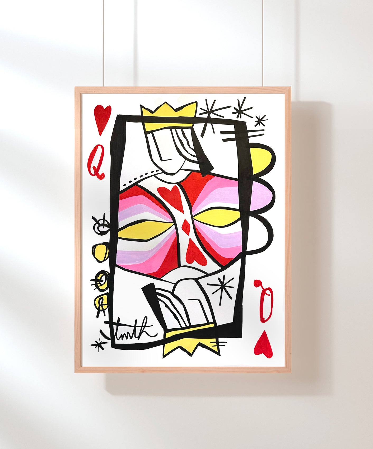 REINE DE COEUR - ENCADRÉE 50X70CM