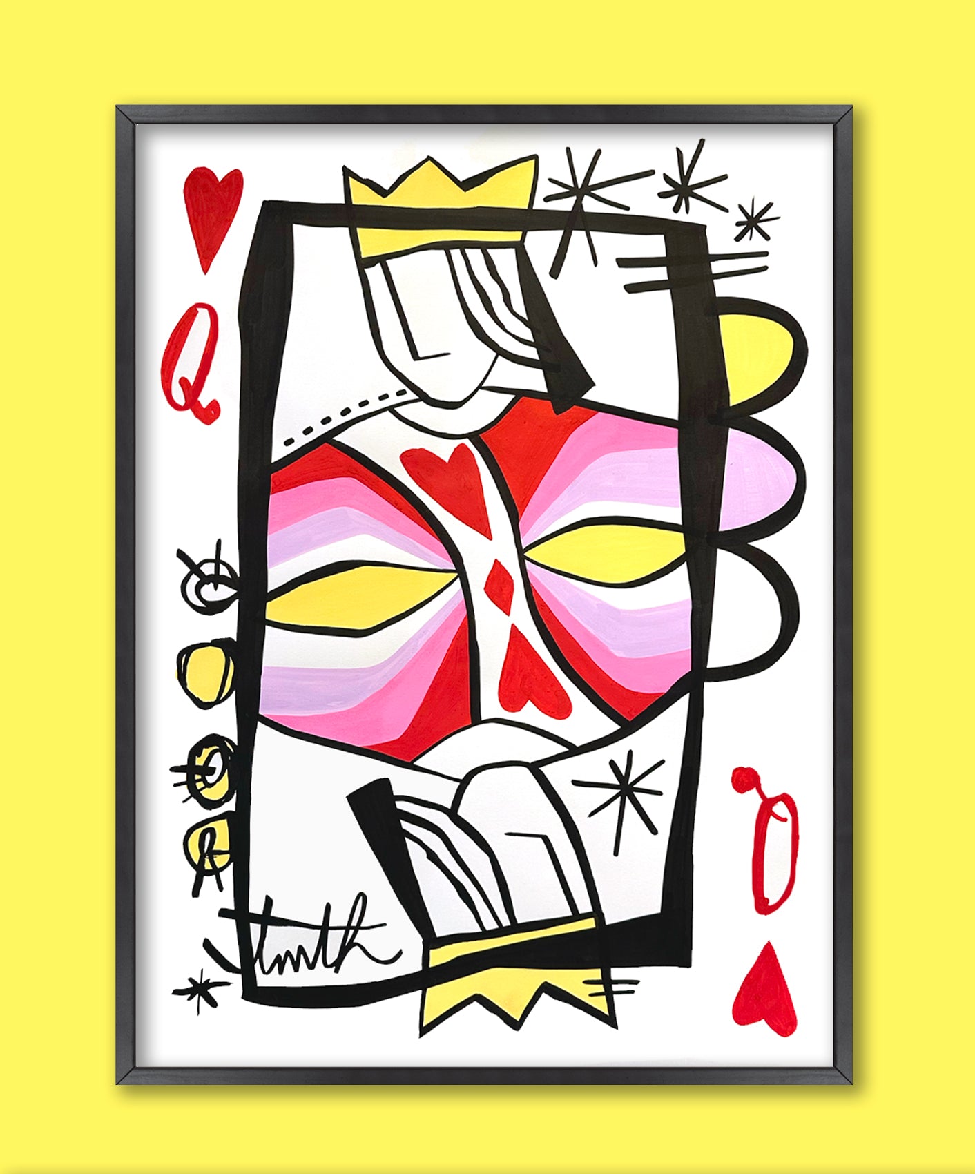 REINE DE COEUR - ENCADRÉE 50X70CM