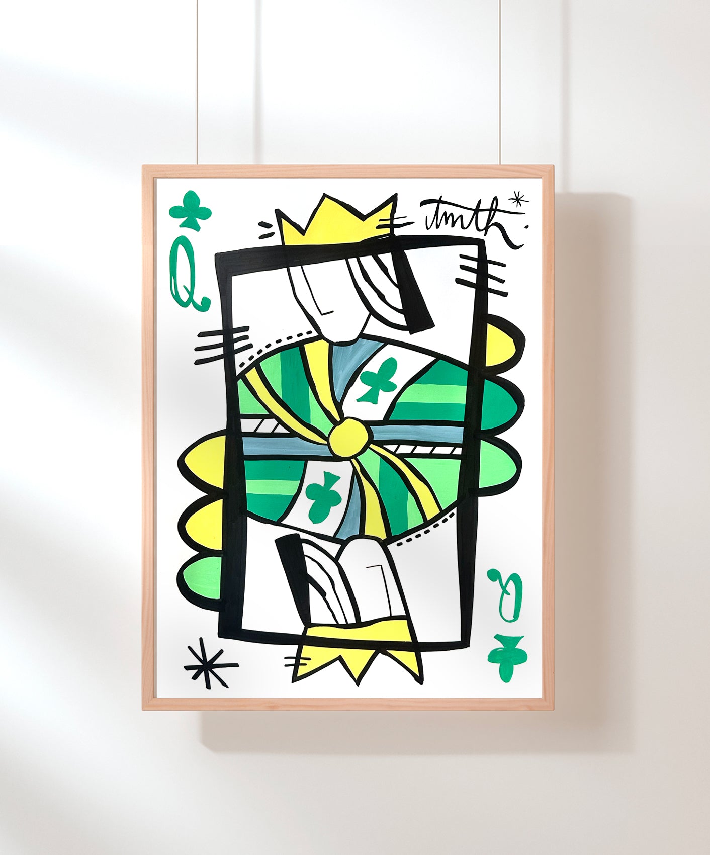 REINE DE TRÈFLE - ENCADRÉE 50X70CM