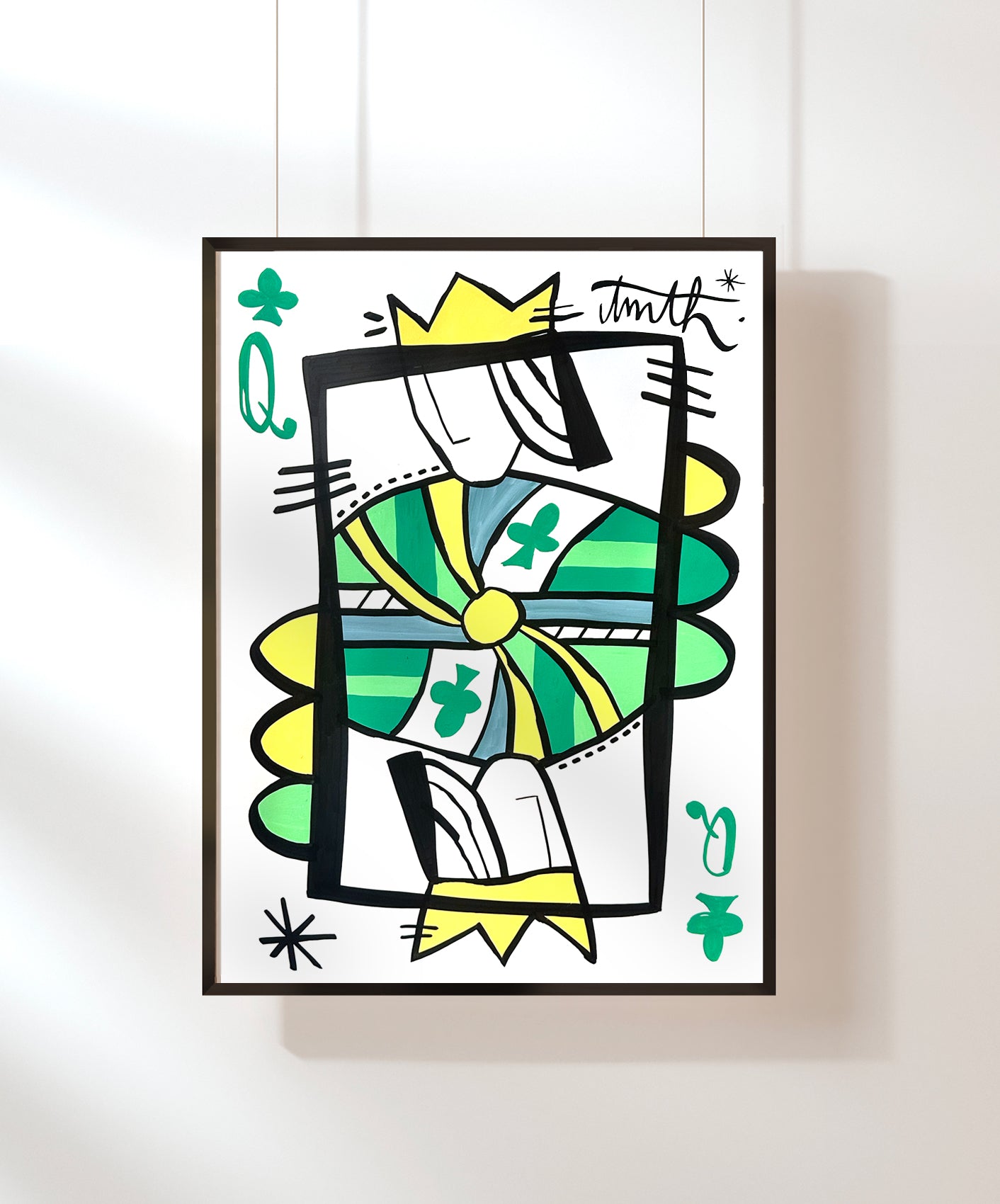 REINE DE TRÈFLE - ENCADRÉE 50X70CM