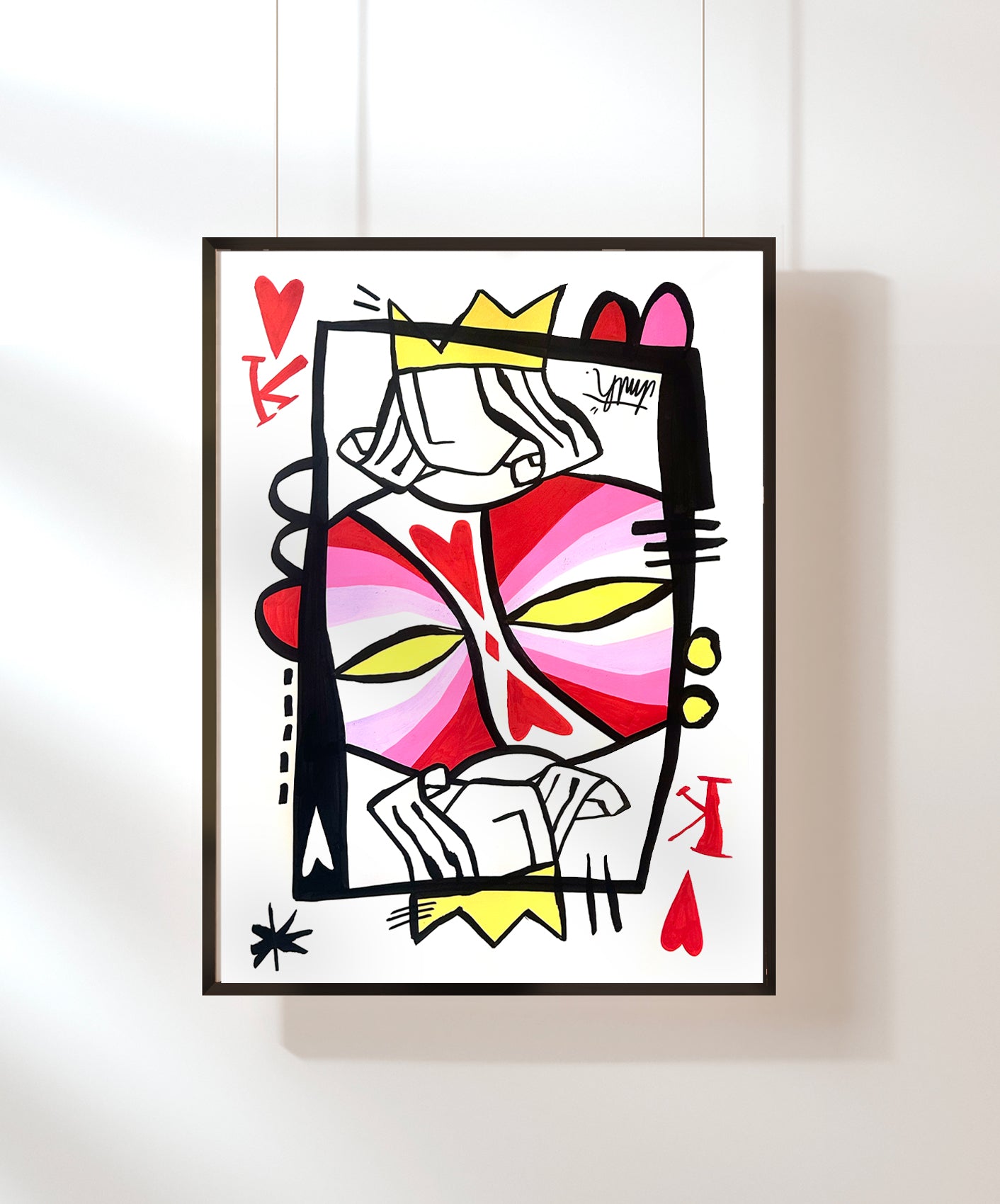 ROI DE COEUR - ENCADRÉE 50X70CM