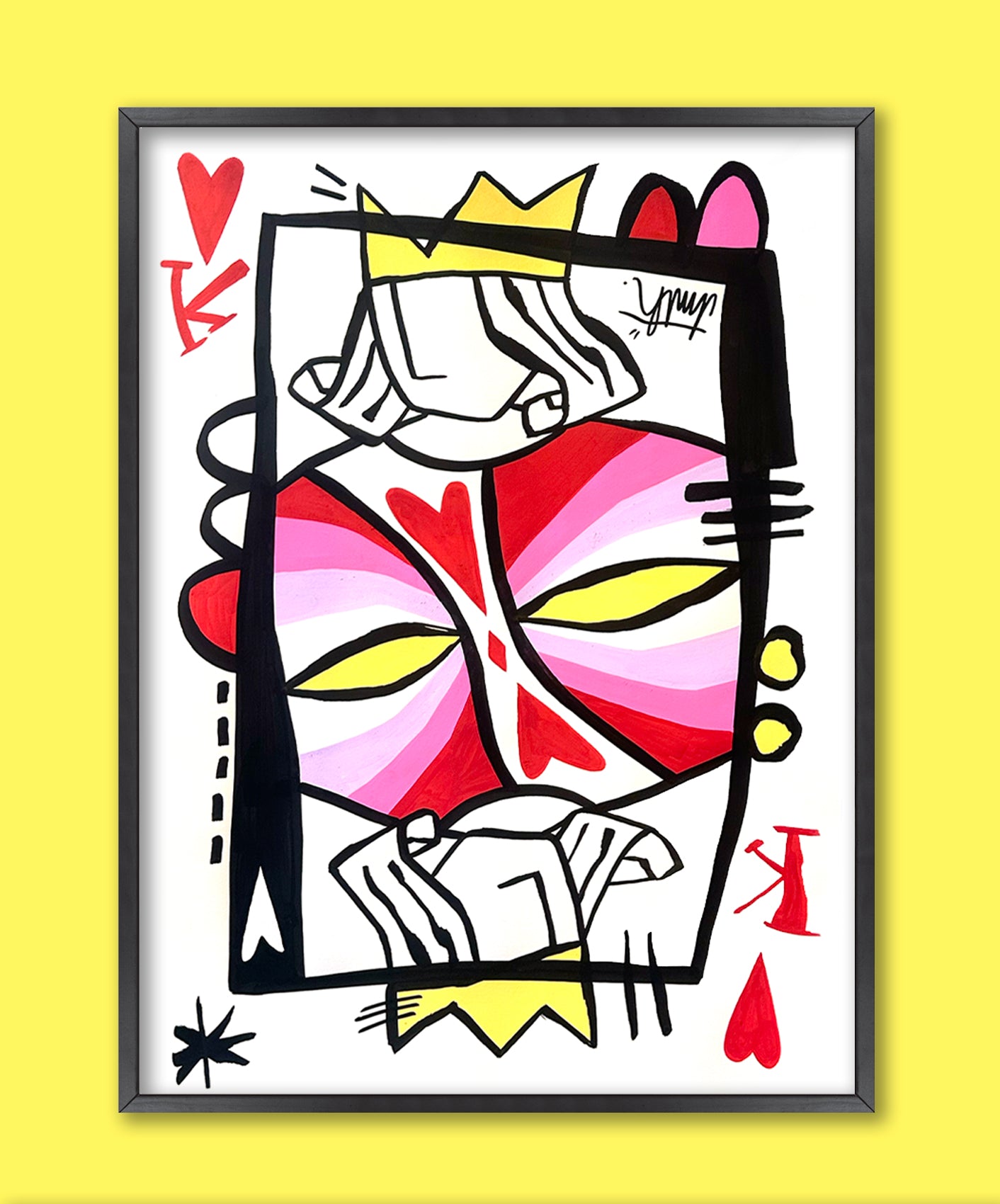 ROI DE COEUR - ENCADRÉE 50X70CM