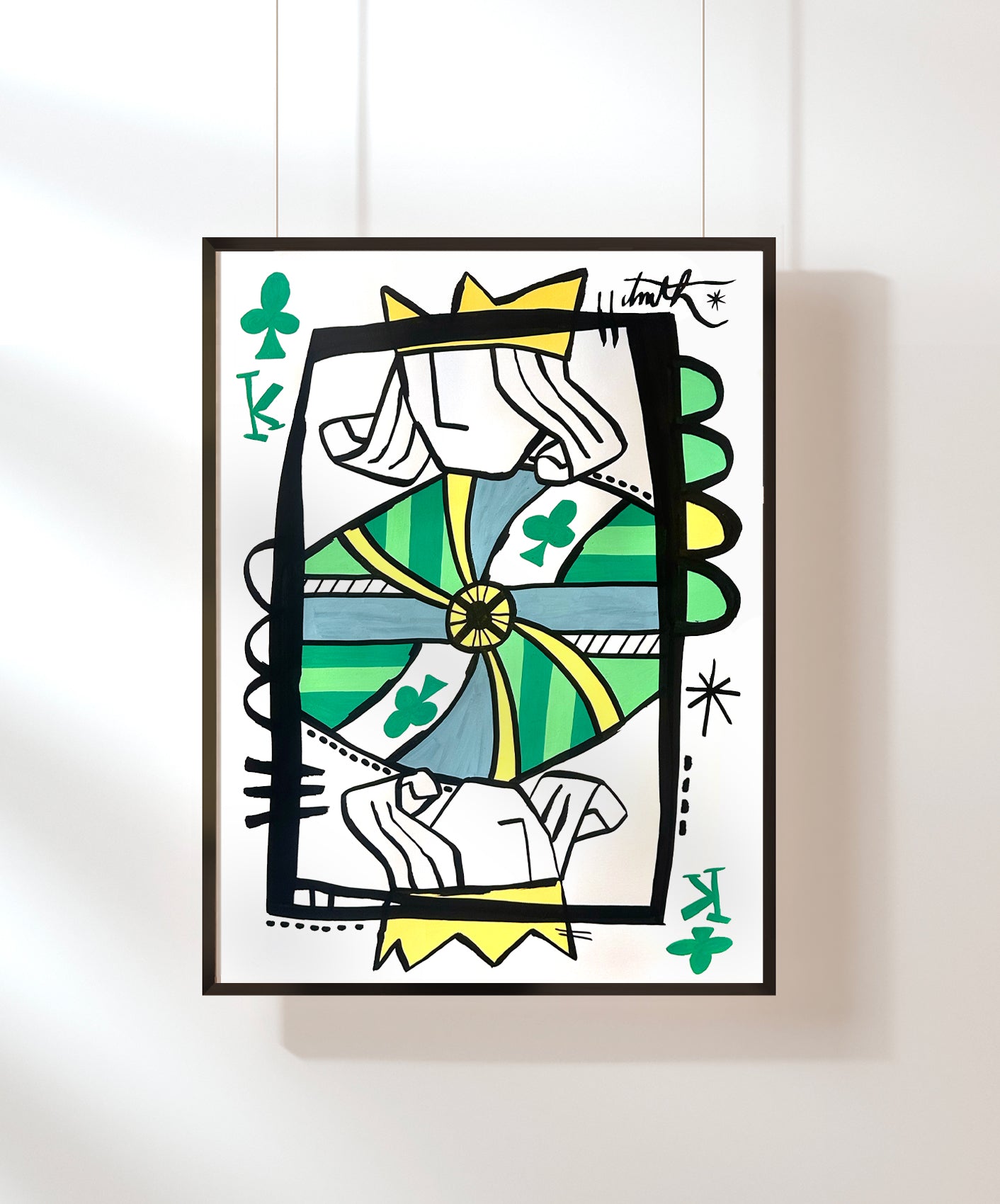 ROI DE TRÈFLE - ENCADRÉE 50X70CM