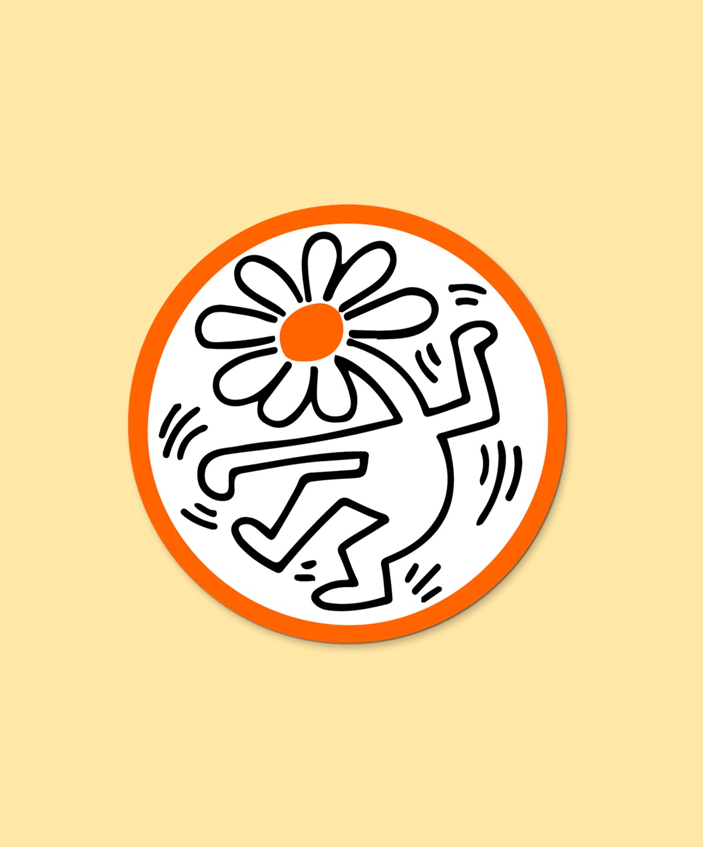 STICKER - FLOWER (BY KEITH HARING)