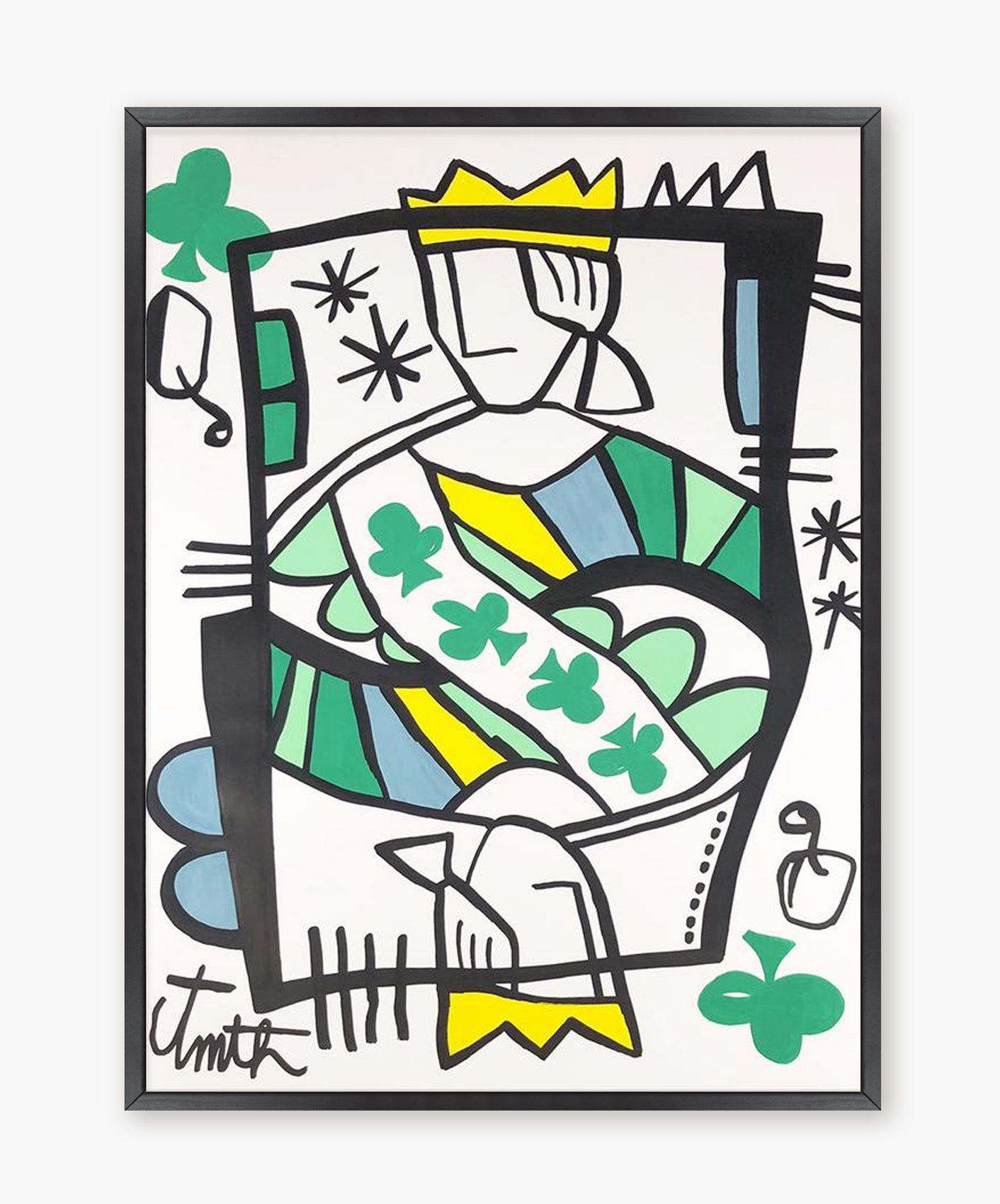 REINE DE TRÈFLE - ENCADRÉE 50X70CM
