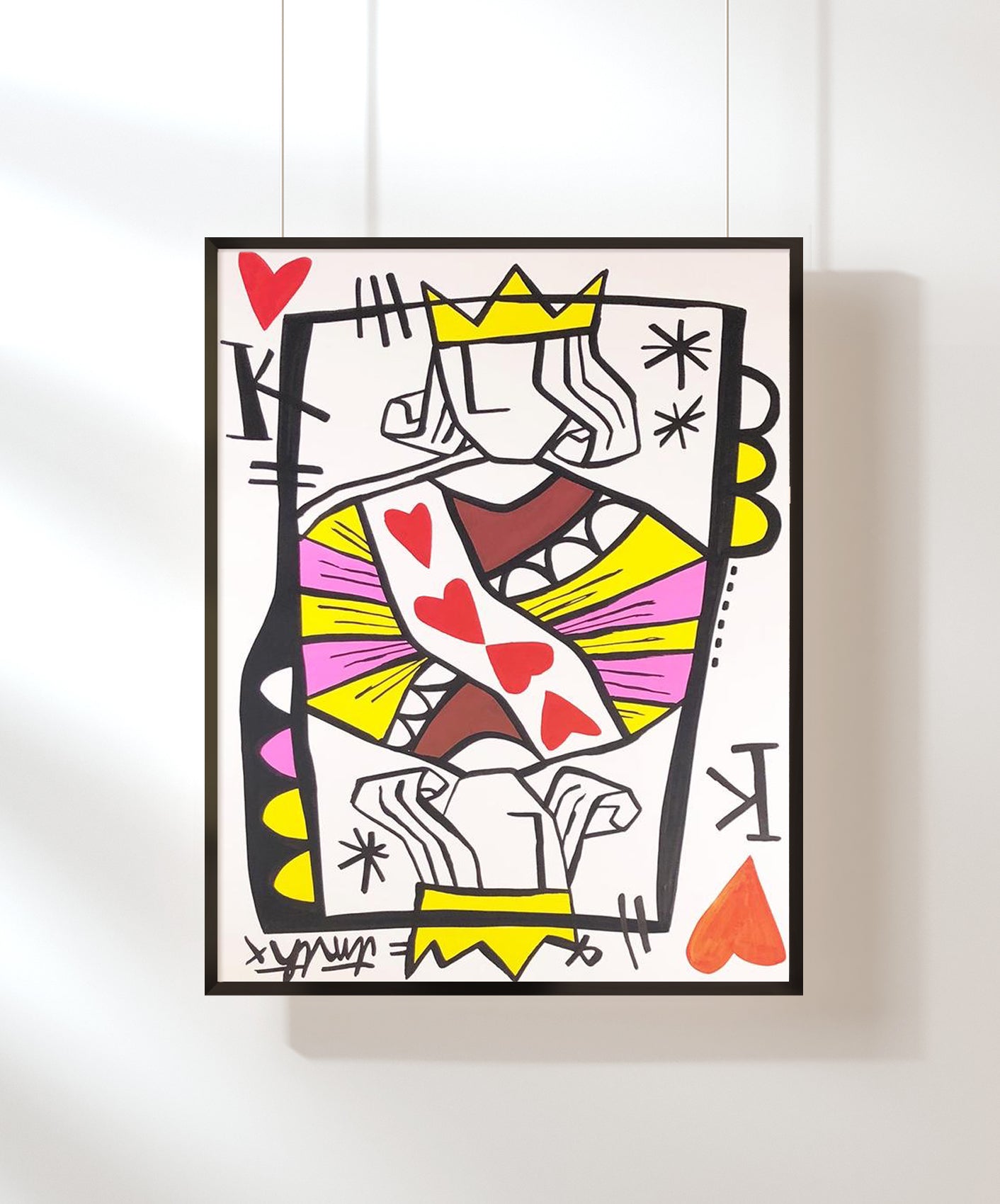 ROI DE COEUR - ENCADRÉE 50X70CM