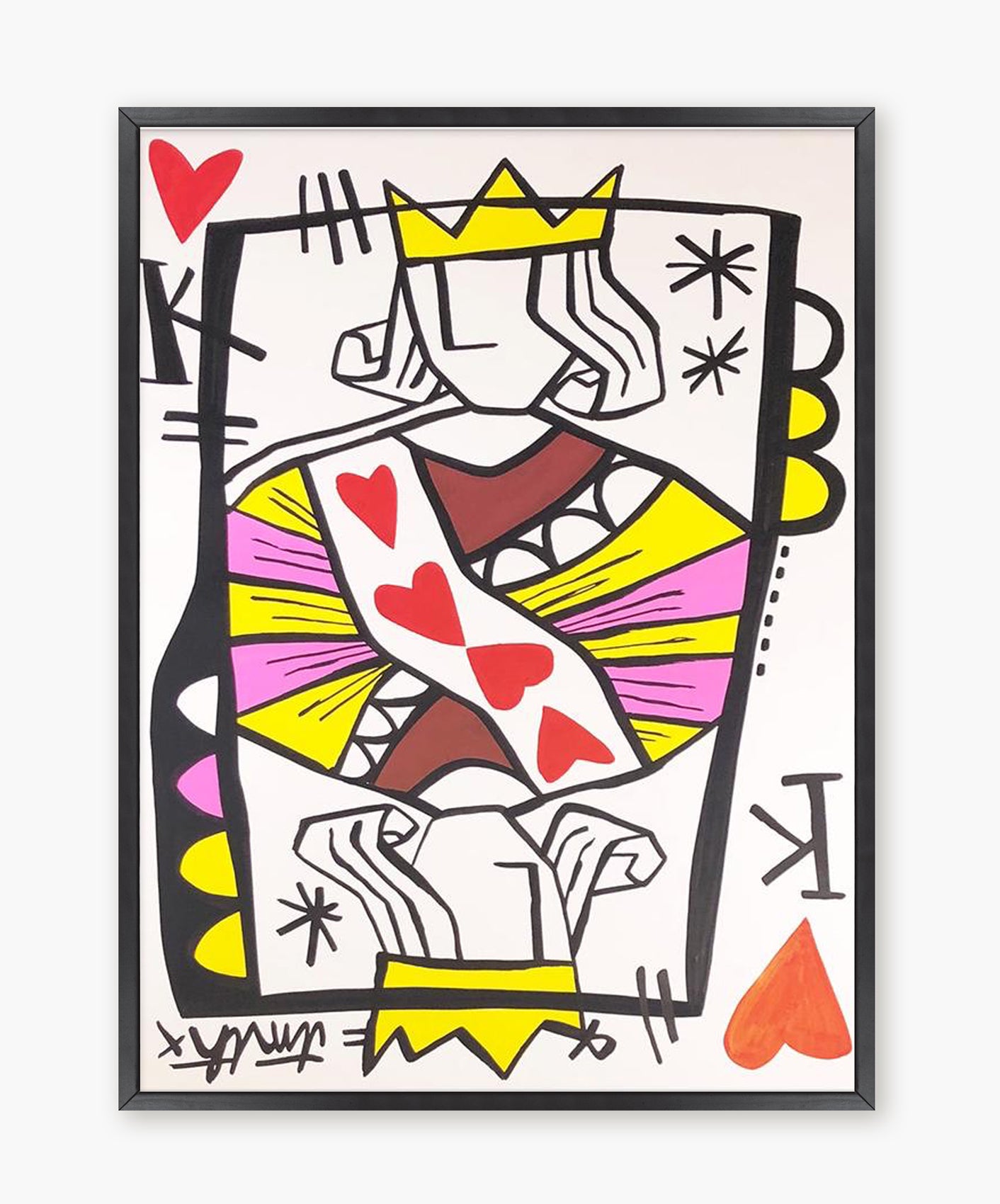 ROI DE COEUR - ENCADRÉE 50X70CM