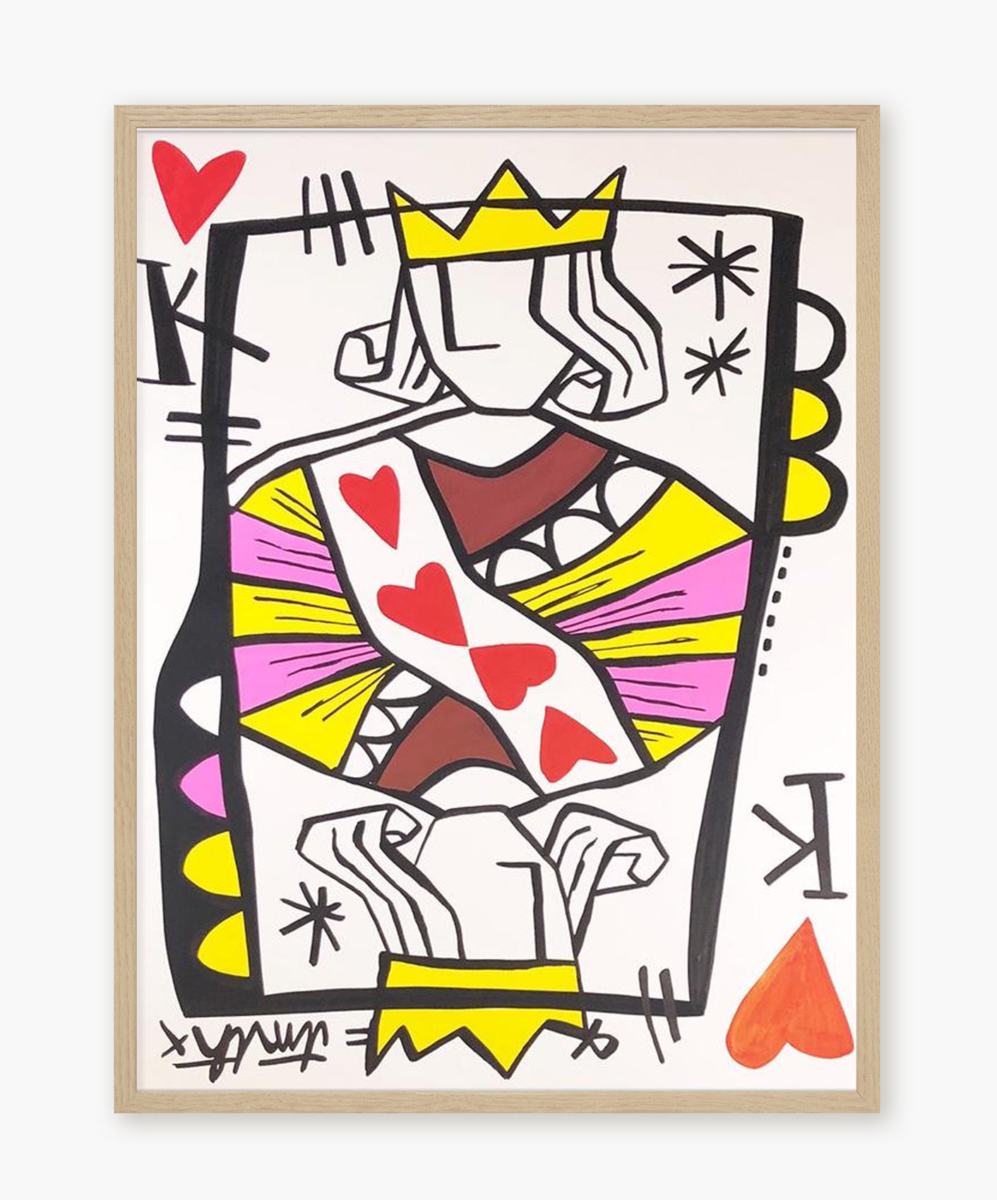 ROI DE COEUR - ENCADRÉE 50X70CM