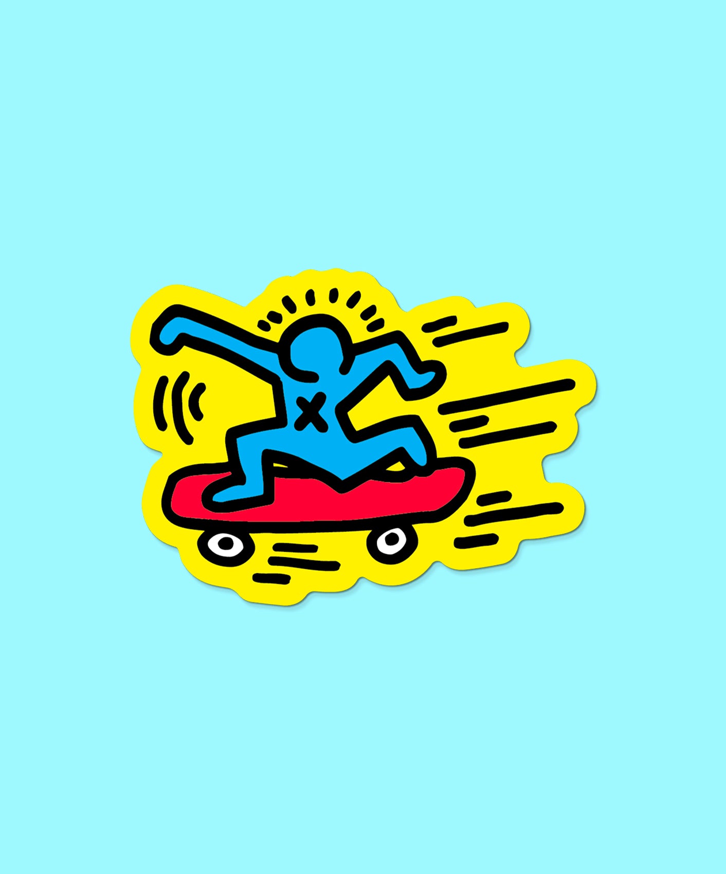 STICKER - SKATER (PAR KEITH HARING)