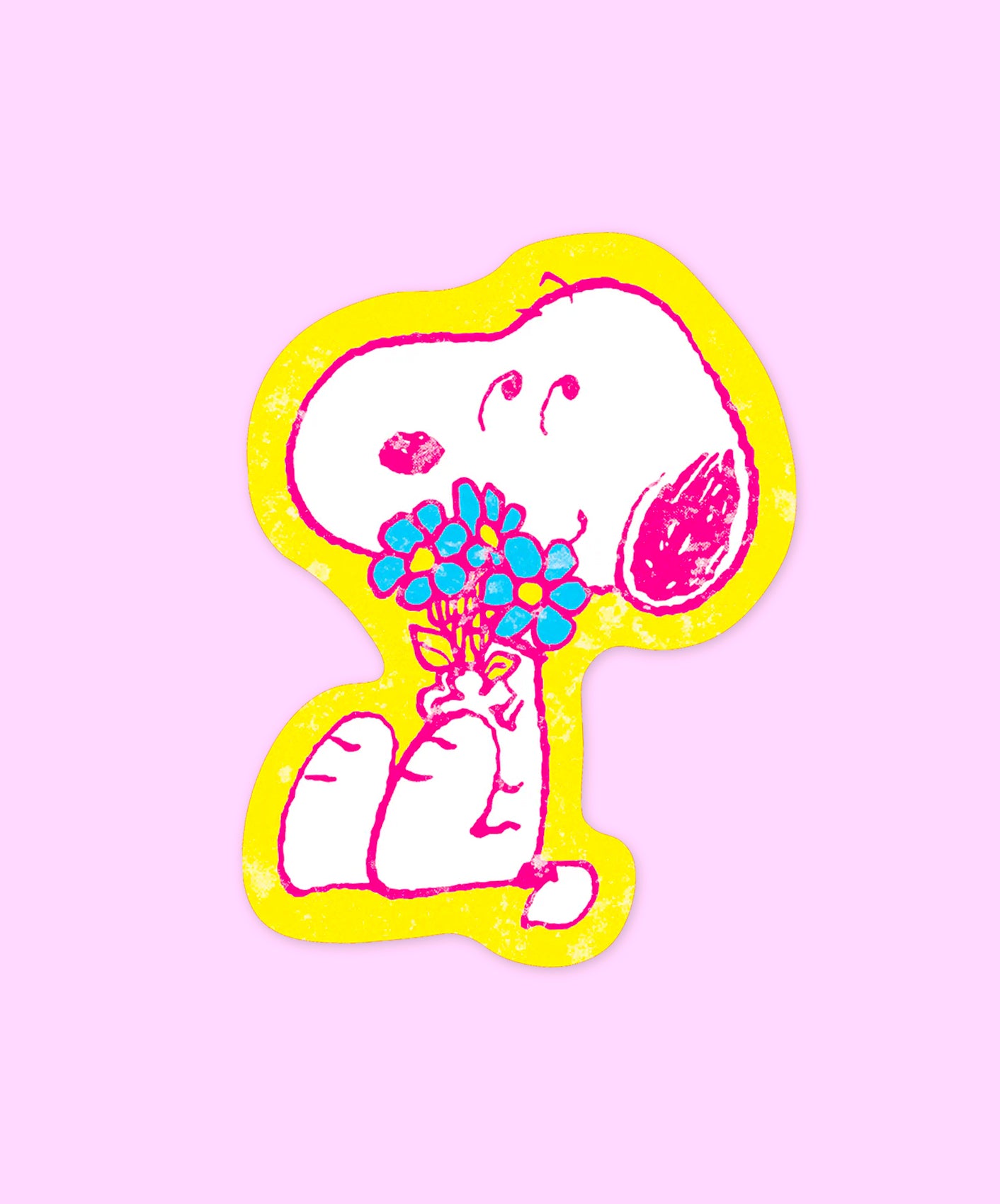 STICKER - SNOOPY FLOWERS