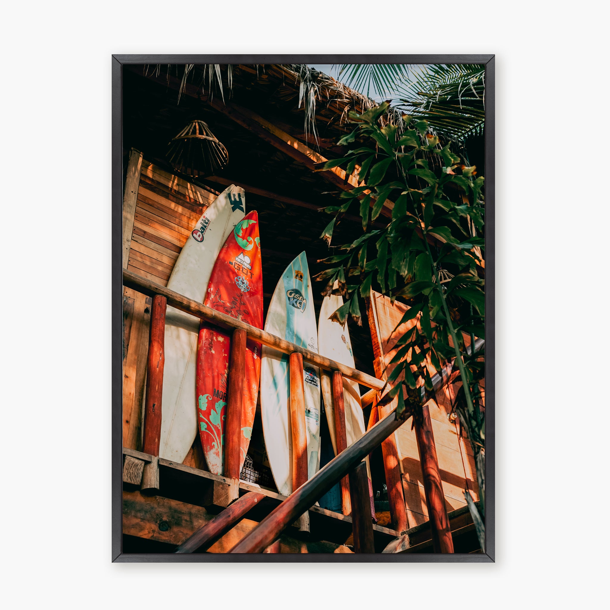 SURFBOARD IN JUNGLE