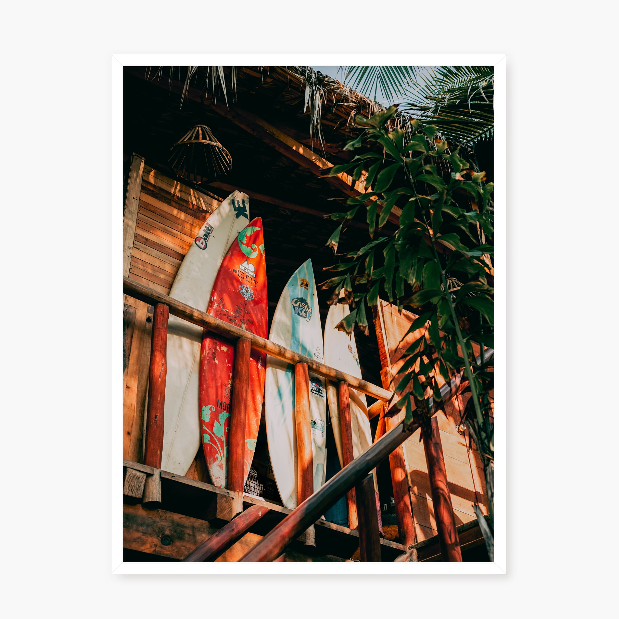 SURFBOARD IN JUNGLE