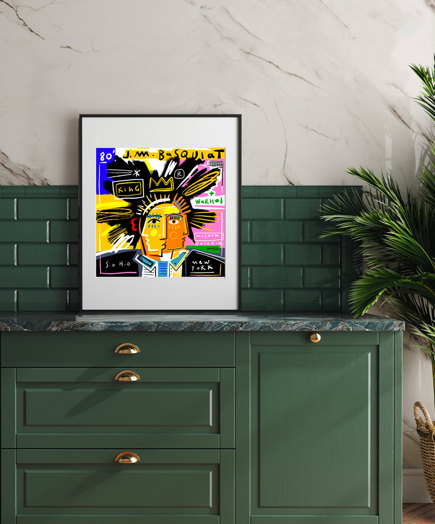BASQUIAT - ENCADRÉE 40X50CM
