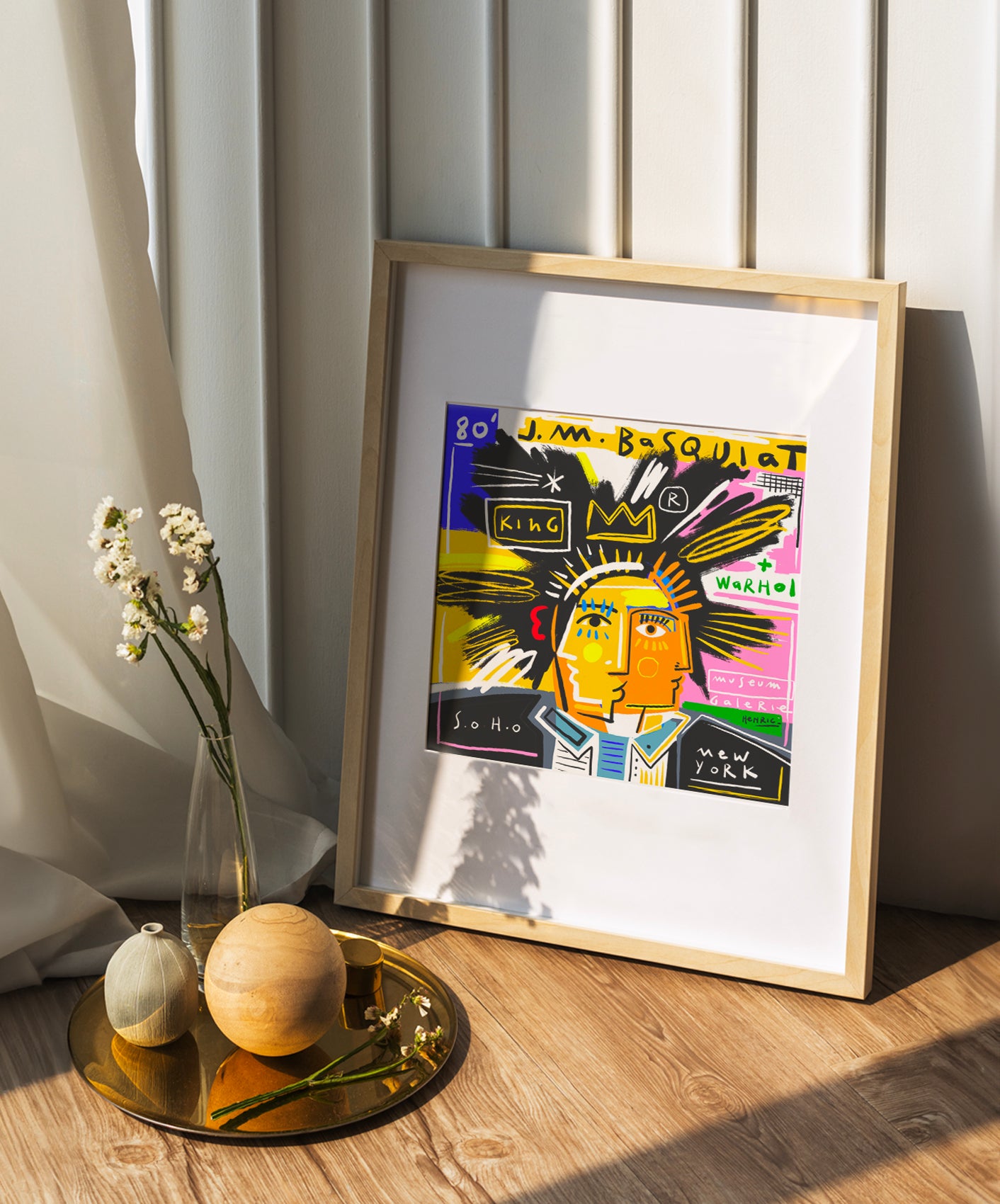 BASQUIAT - ENCADRÉE 40X50CM