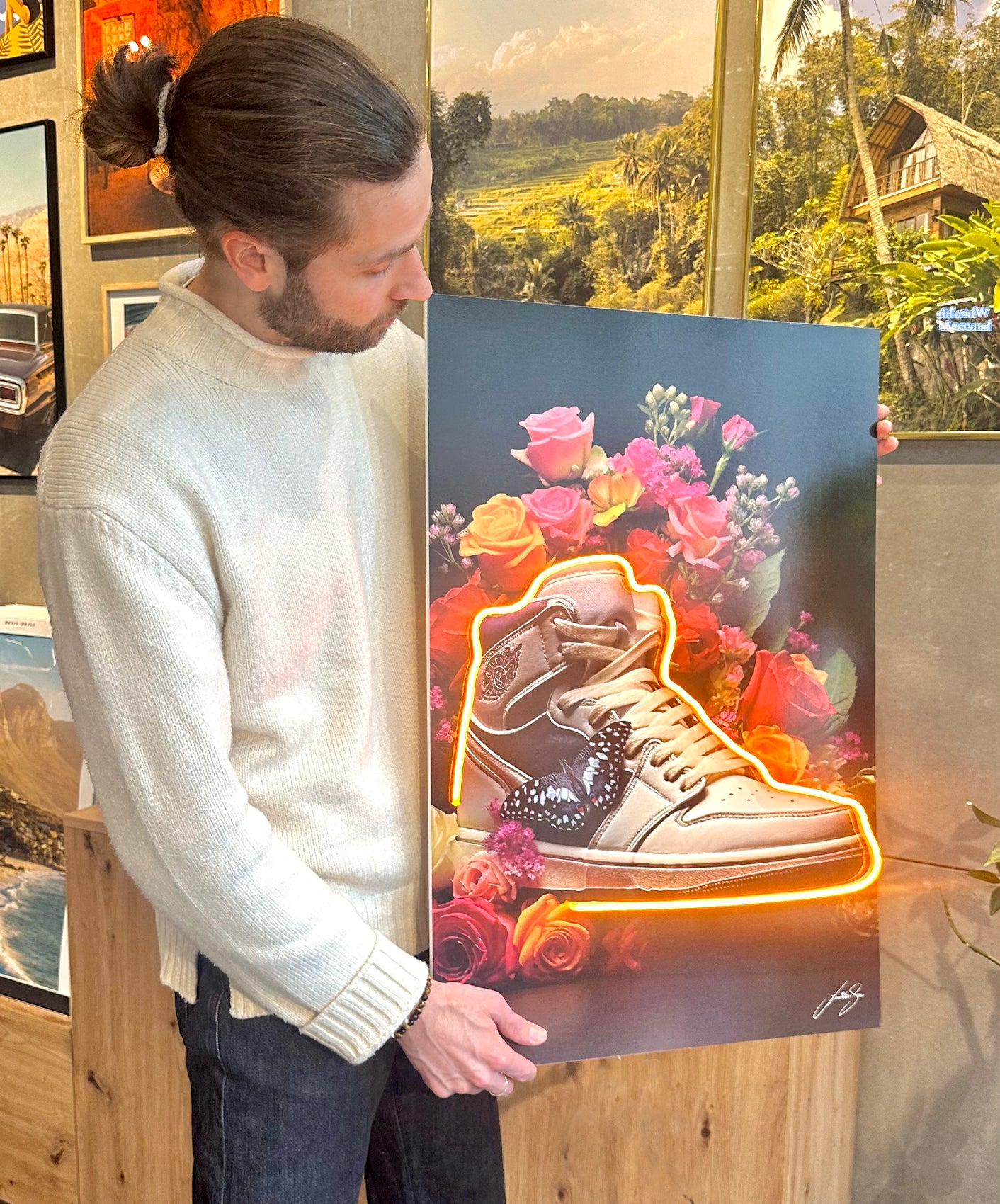 BASKETBALL SHOES BUTTERFLY - 50X75CM