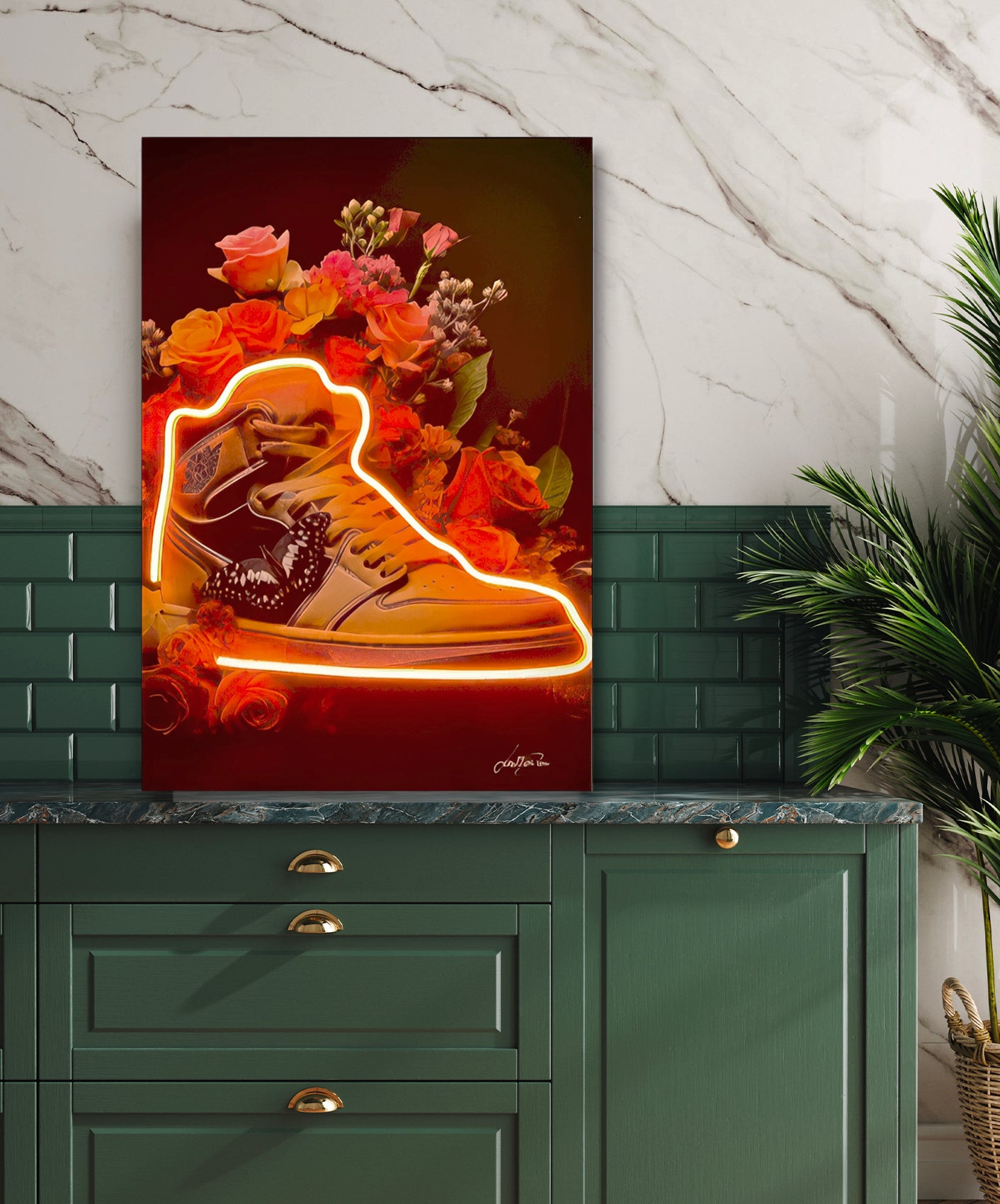 BASKETBALL SHOES BUTTERFLY - 50X75CM