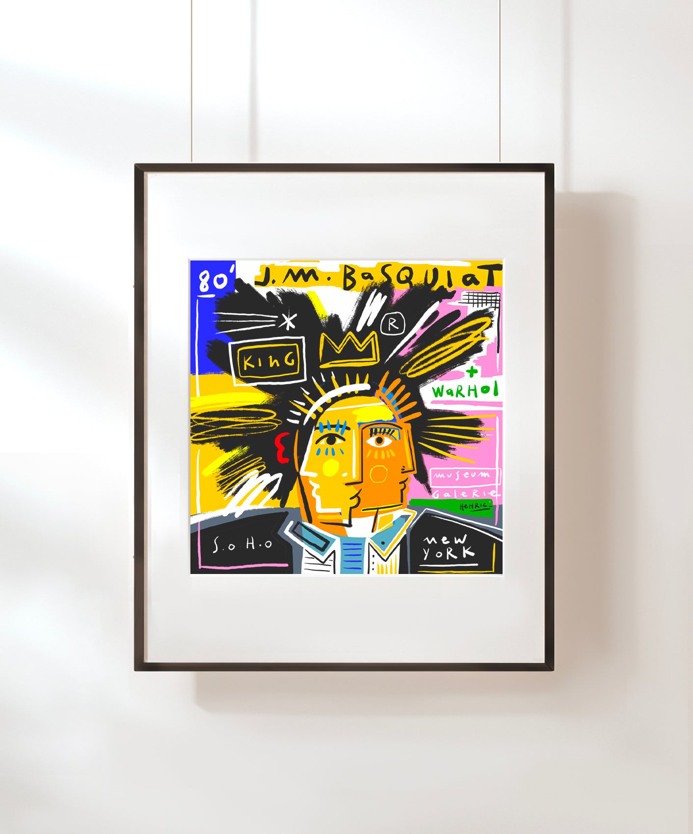 BASQUIAT - ENCADRÉE 40X50CM