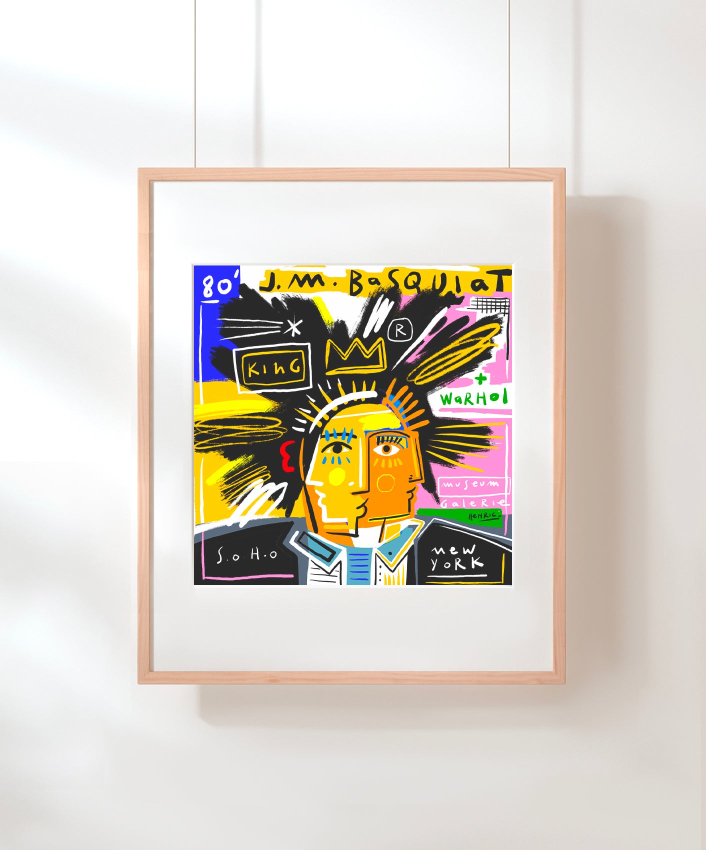 BASQUIAT - ENCADRÉE 40X50CM