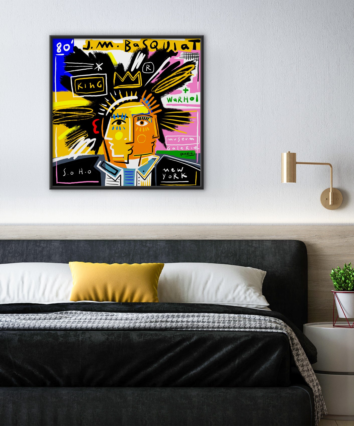 BASQUIAT - SUPPORT DIBOND 90X90CM