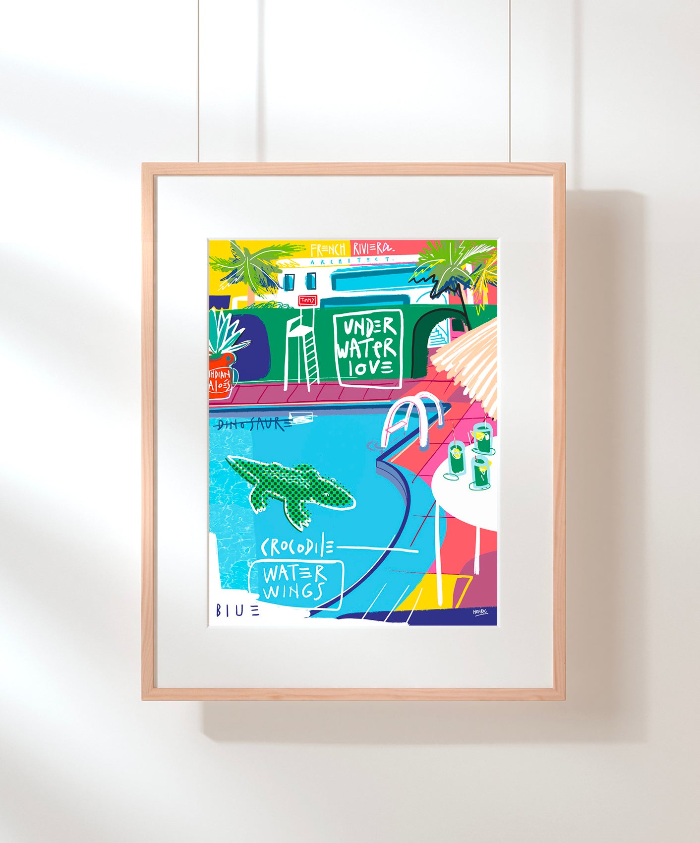 FRENCH RIVIERA - ENCADRÉE 40X50CM