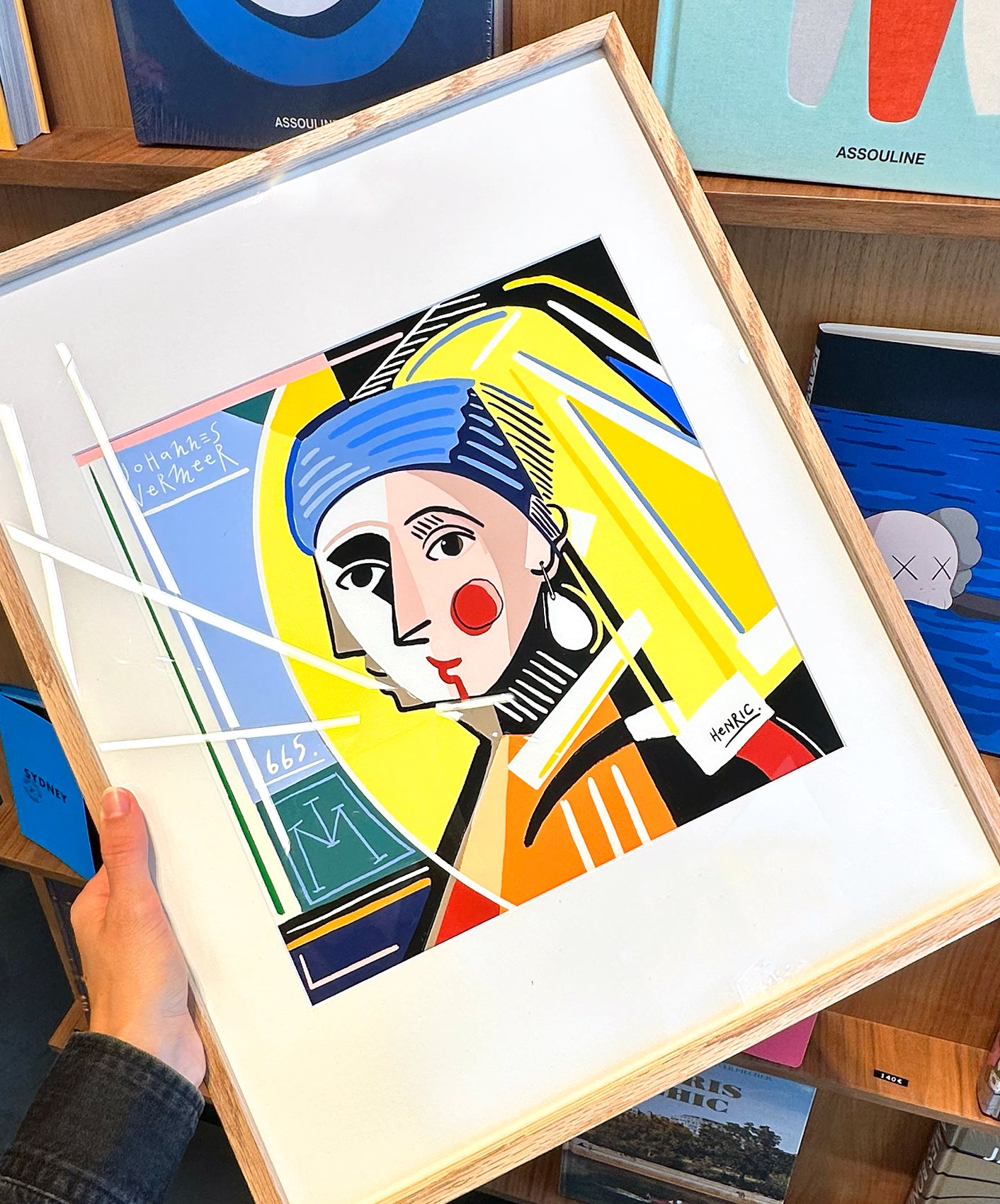 JEUNE FILLE À LA PERLE - ENCADRÉE 40X50CM