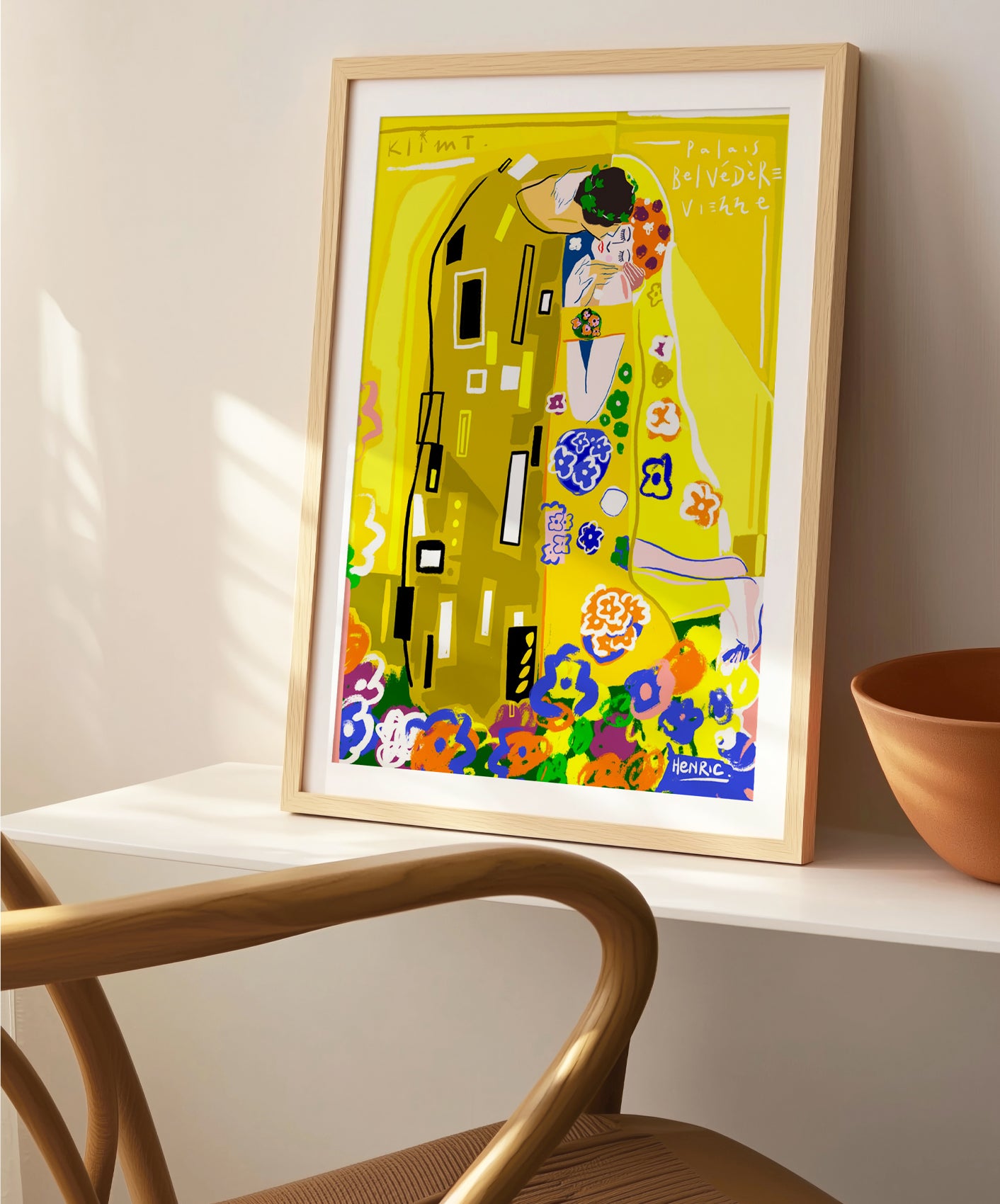 LE BAISER - ENCADRÉE 40X50CM