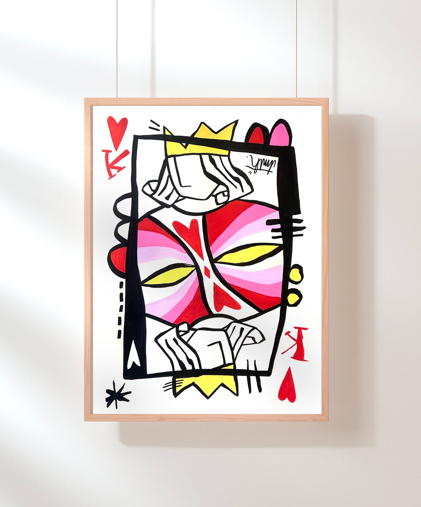 ROI DE COEUR - ENCADRÉE 50X70CM