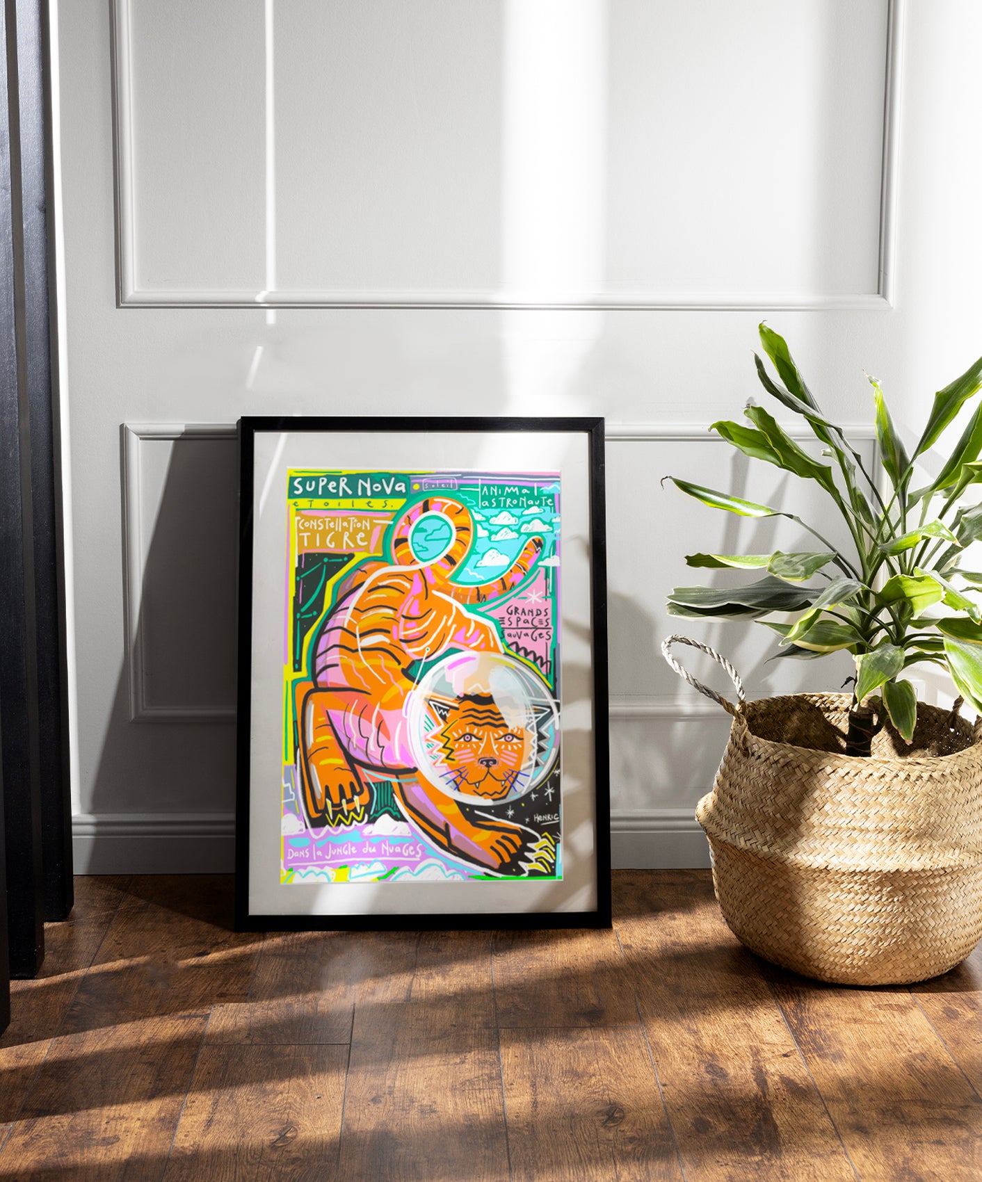 TIGRE SUPERNOVA - ENCADRÉE 40X50CM