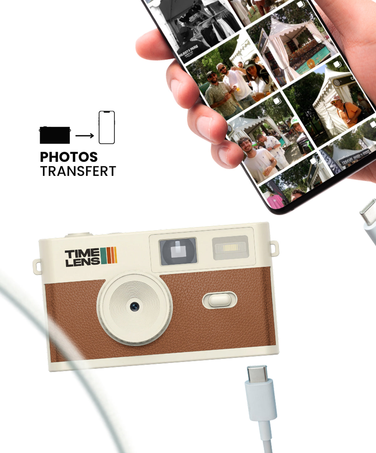 APPAREIL PHOTO - CREAM BROWN