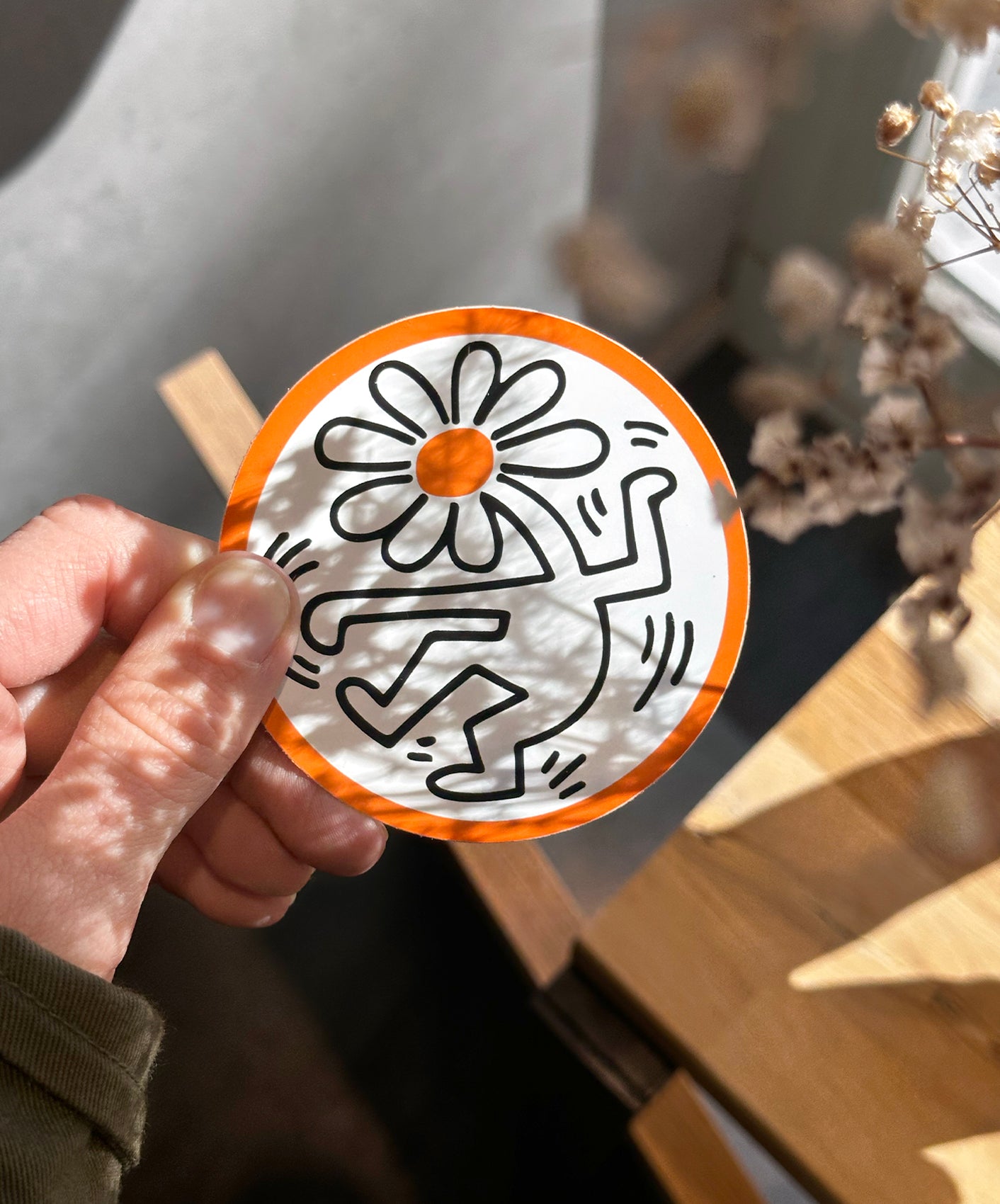 STICKER - FLOWER (BY KEITH HARING)