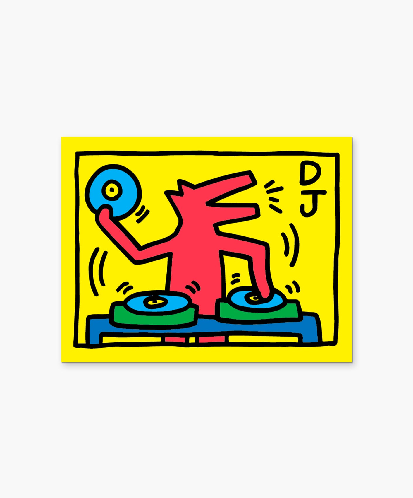 STICKER - DJ DOG (BY KEITH HARING)