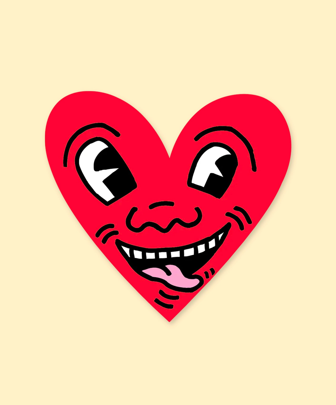 STICKER - HEART (BY KEITH HARING)
