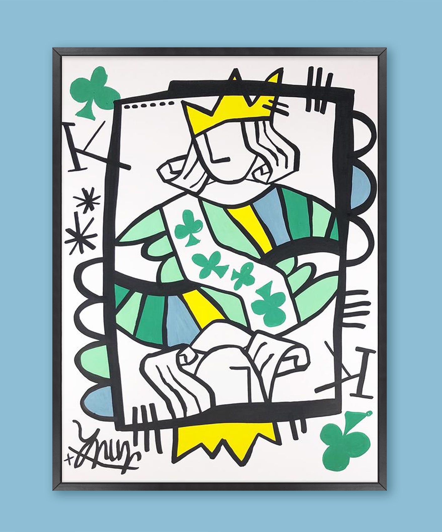 ROI DE TRÈFLE - ENCADRÉE 50X70CM