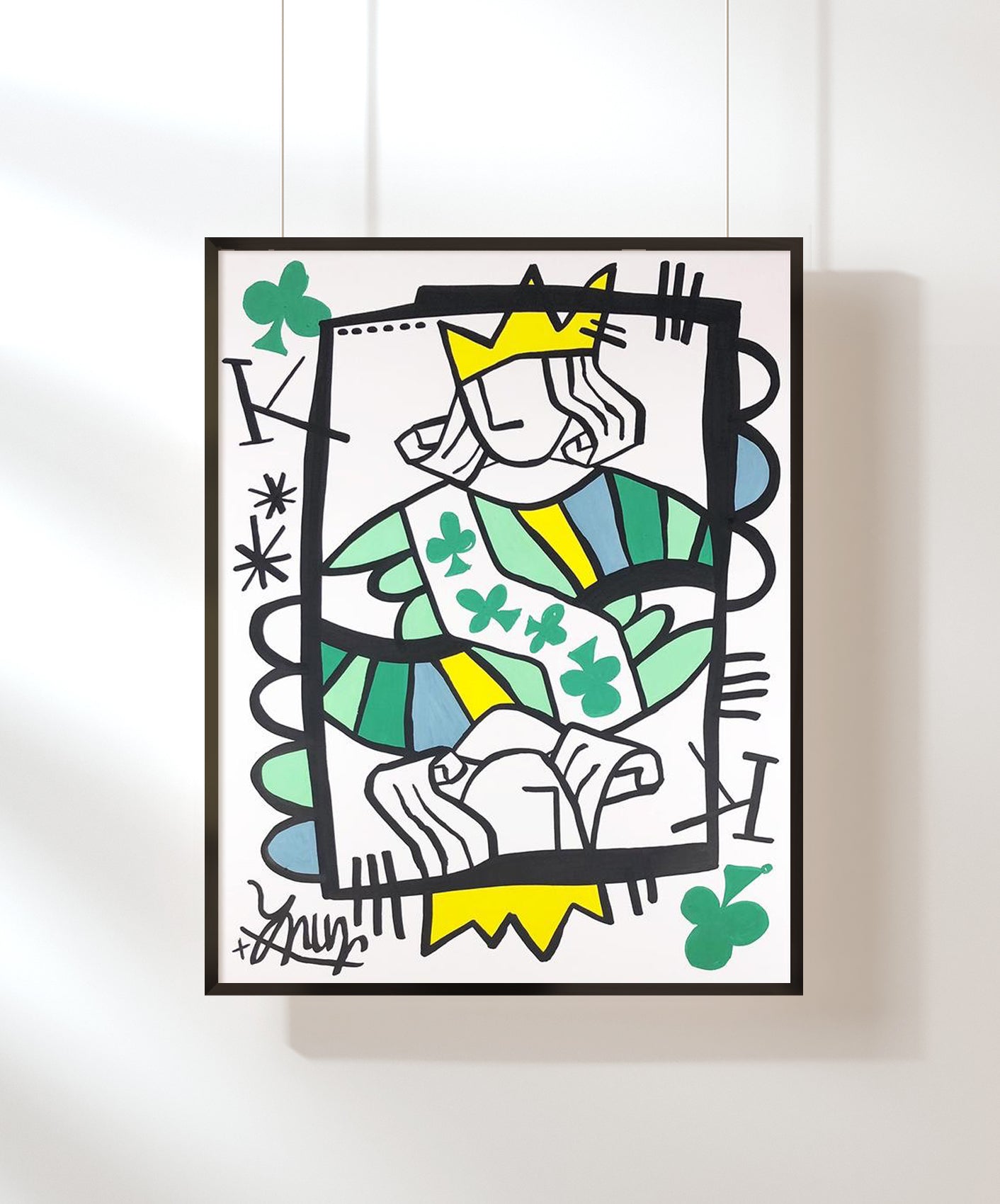ROI DE TRÈFLE - ENCADRÉE 50X70CM