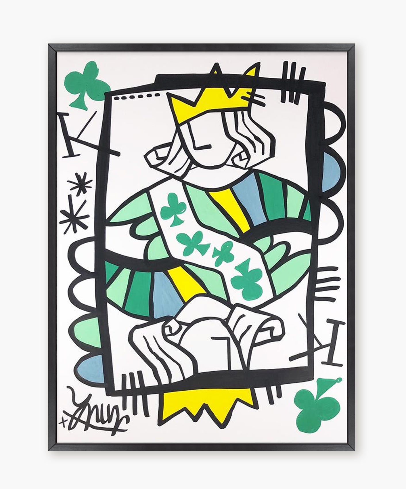 ROI DE TRÈFLE - ENCADRÉE 50X70CM