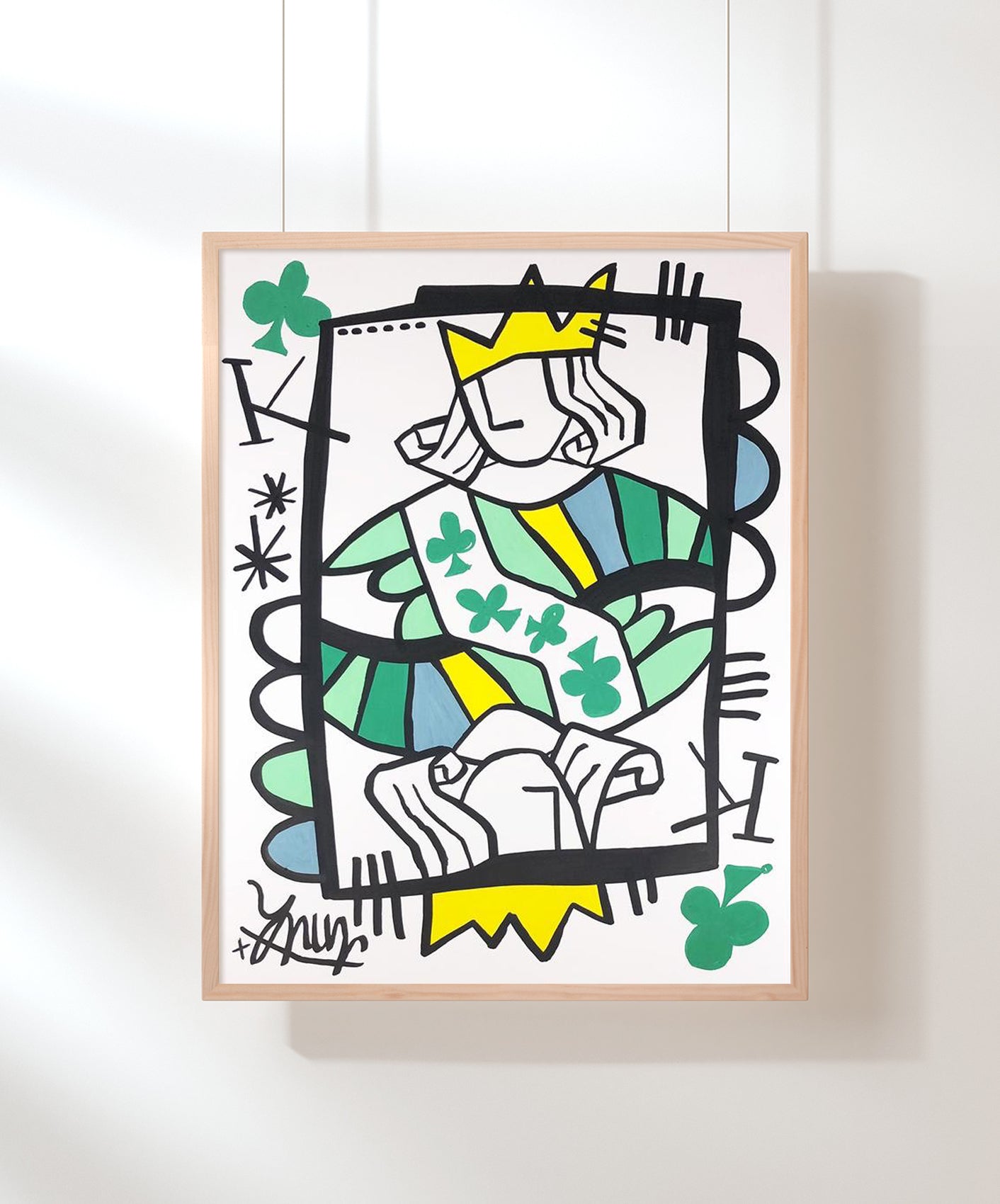 ROI DE TRÈFLE - ENCADRÉE 50X70CM