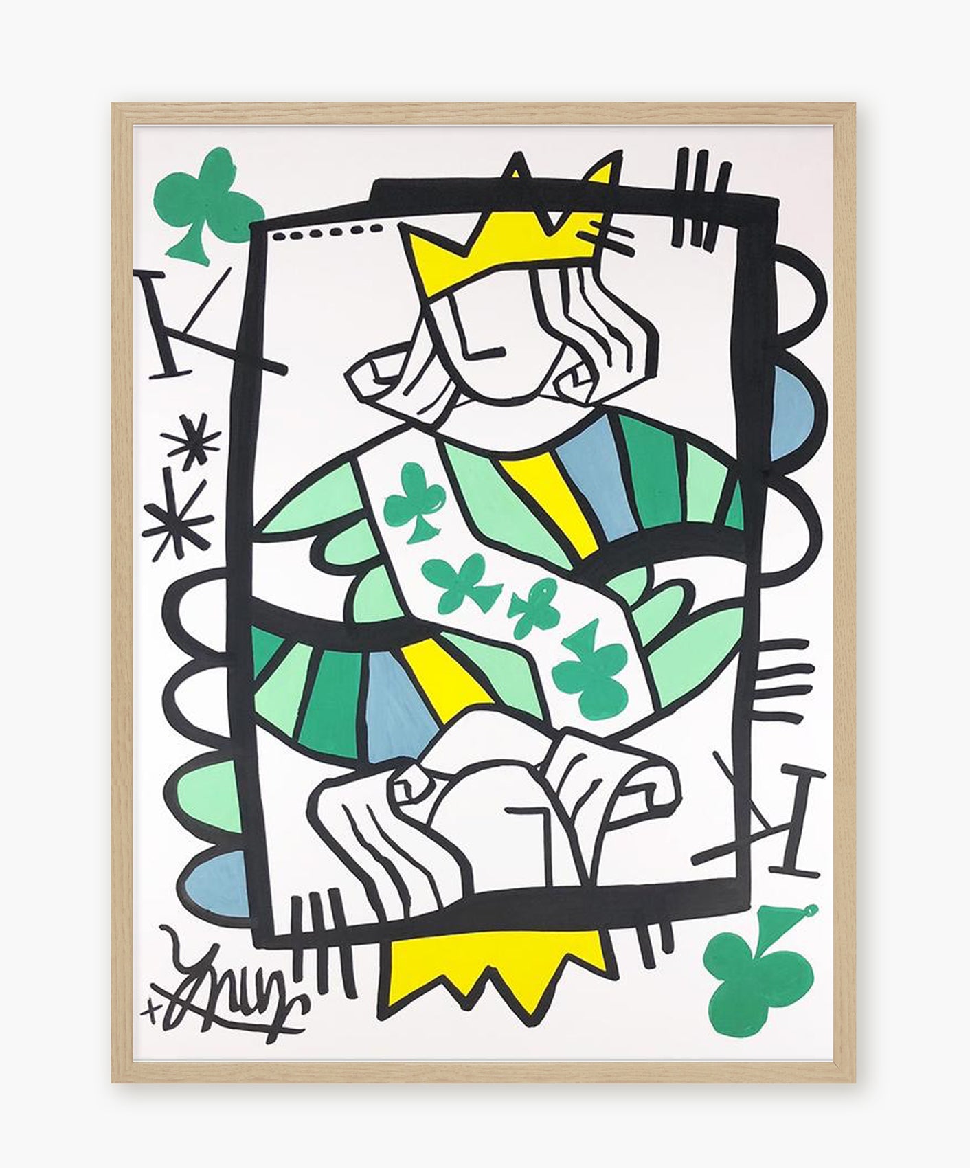 ROI DE TRÈFLE - ENCADRÉE 50X70CM