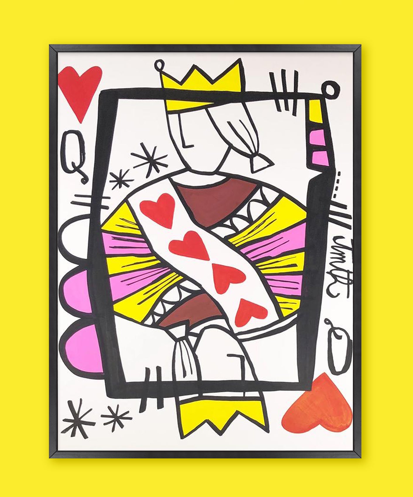 REINE DE COEUR - ENCADRÉE 50X70CM