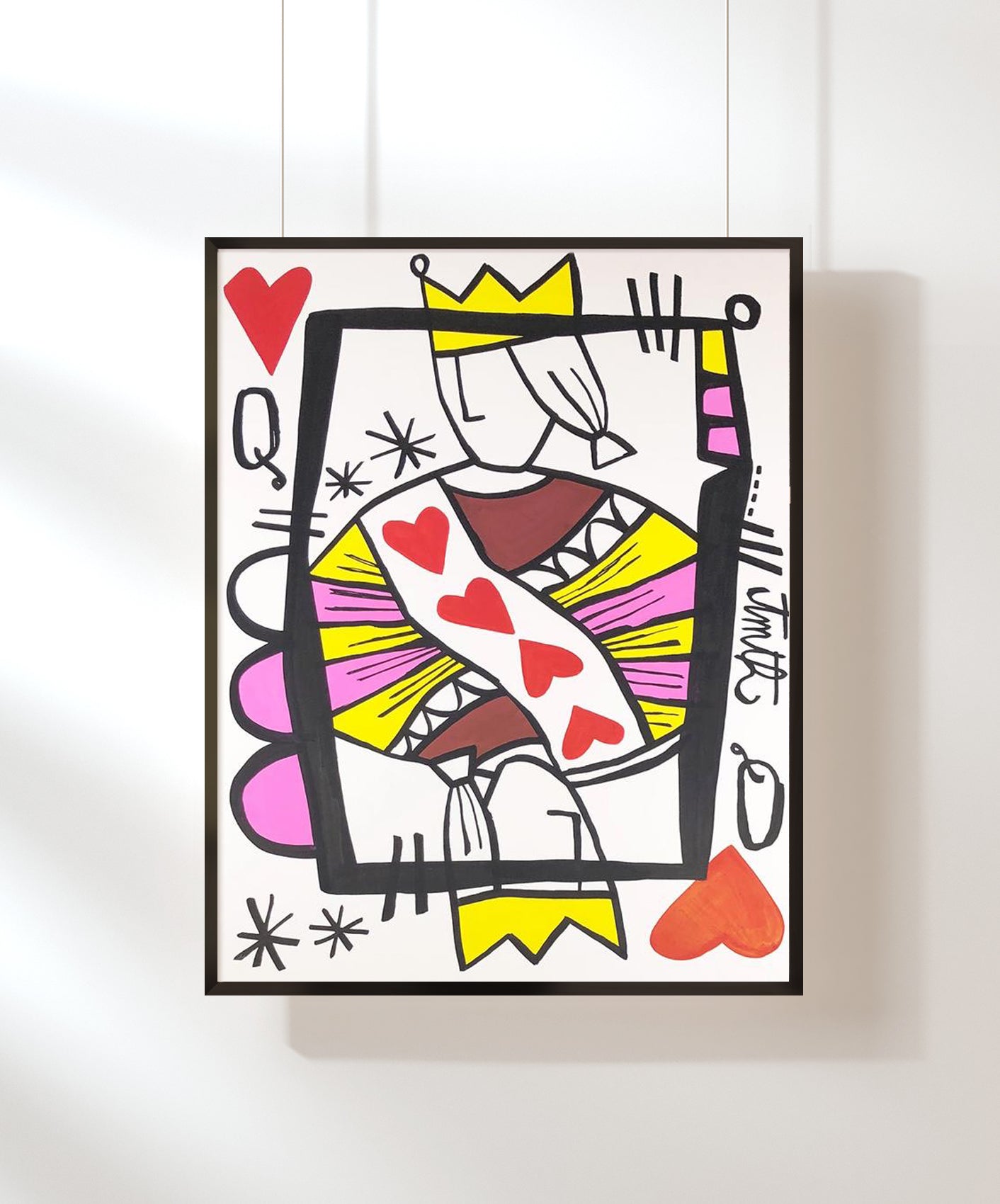 REINE DE COEUR - ENCADRÉE 50X70CM