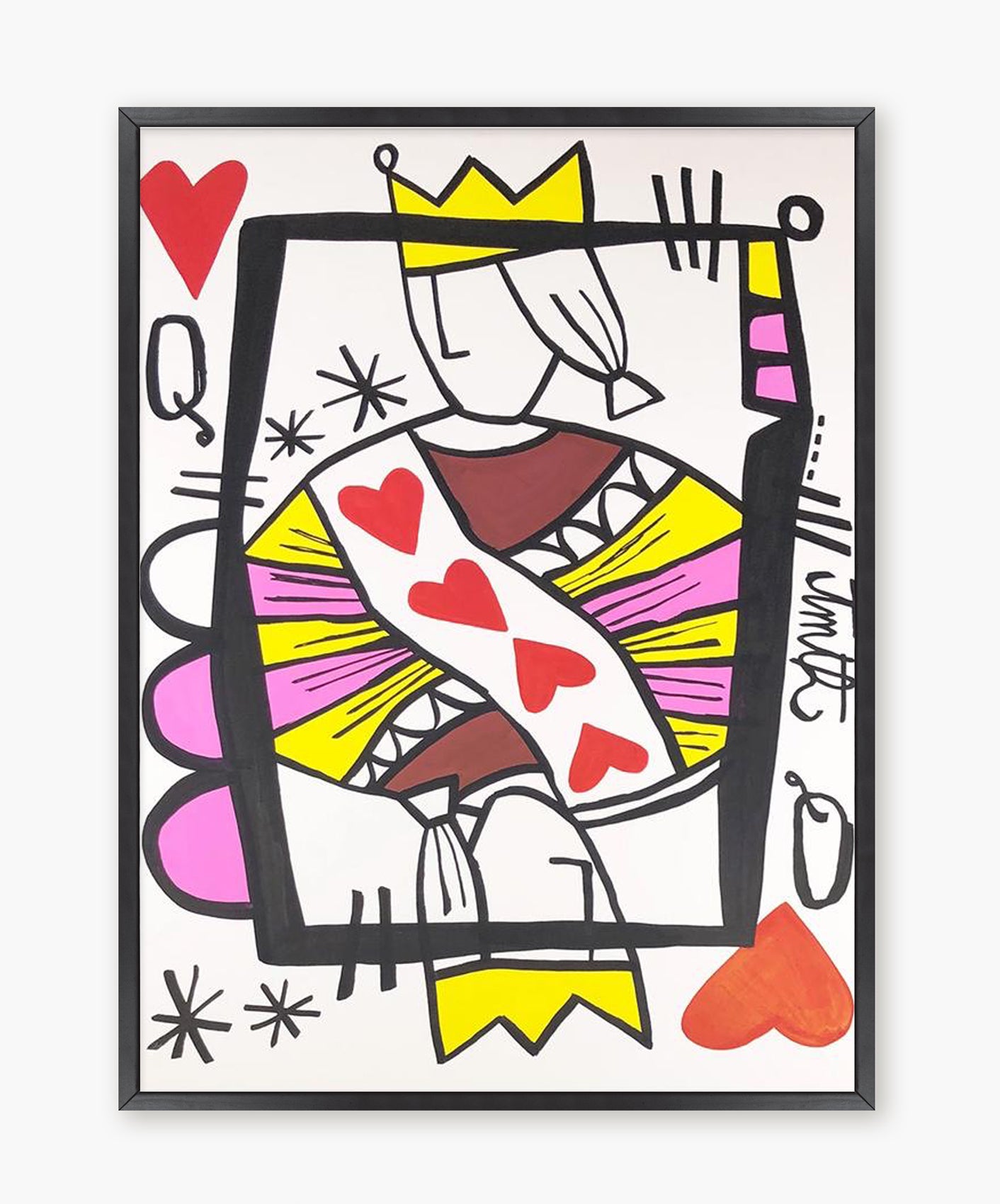 REINE DE COEUR - ENCADRÉE 50X70CM