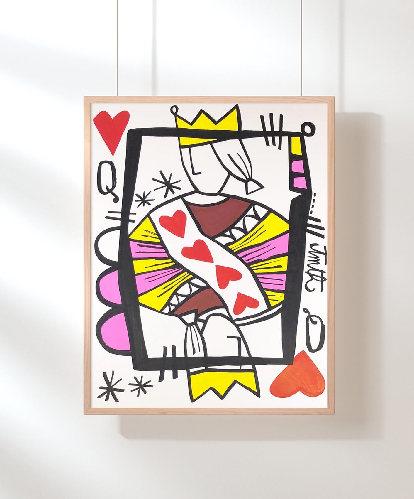 REINE DE COEUR - ENCADRÉE 50X70CM
