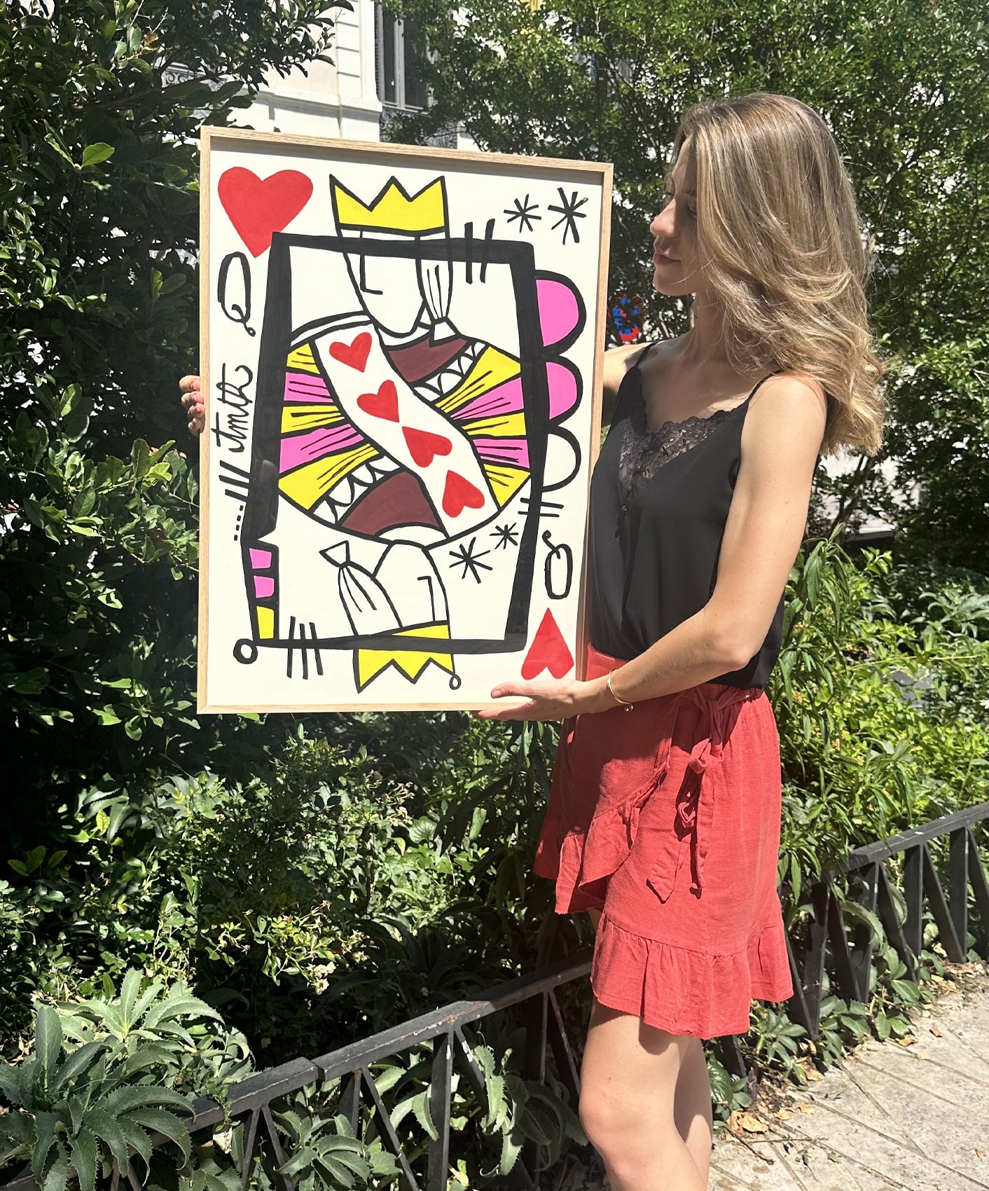 REINE DE COEUR - ENCADRÉE 50X70CM