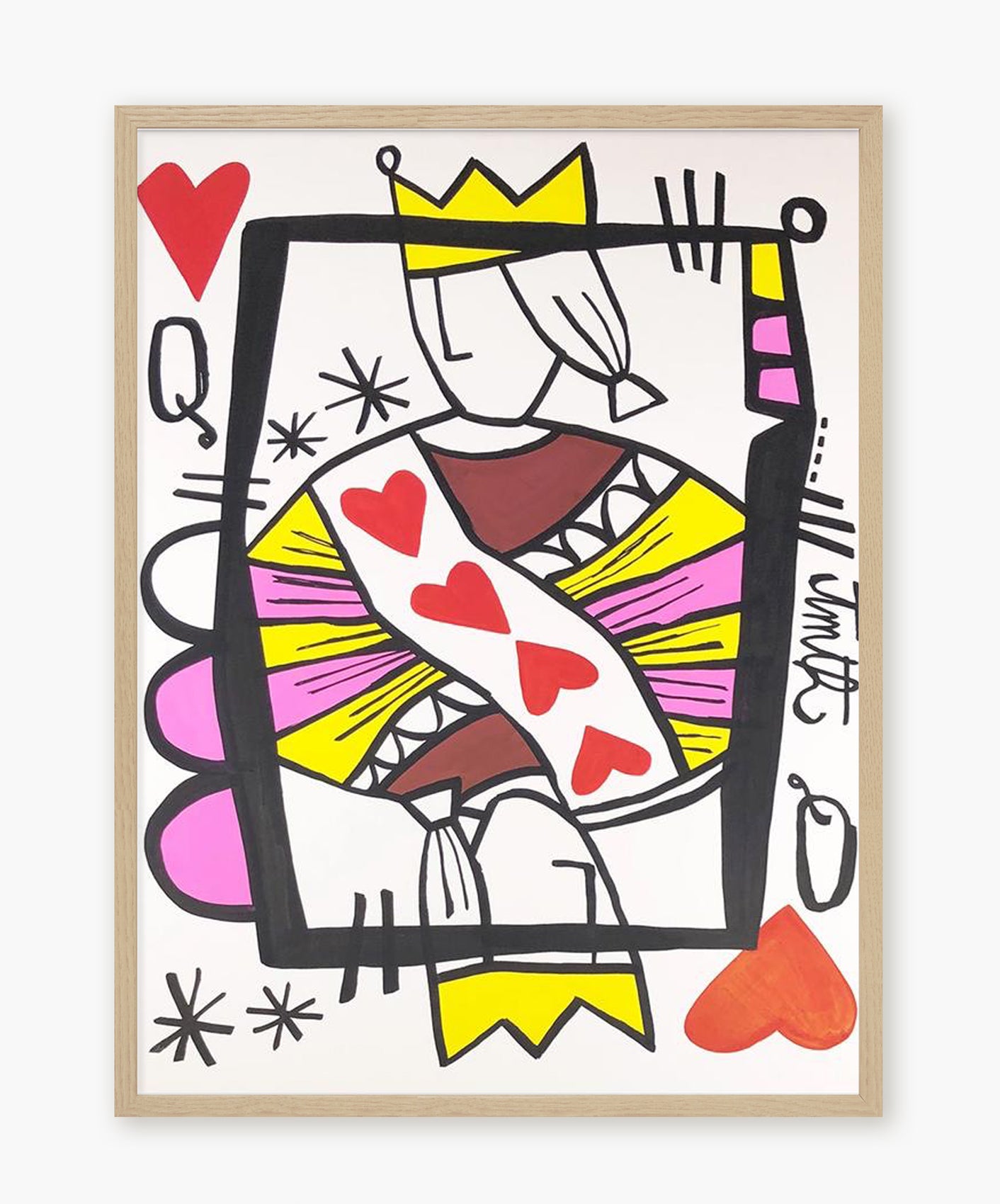 REINE DE COEUR - ENCADRÉE 50X70CM