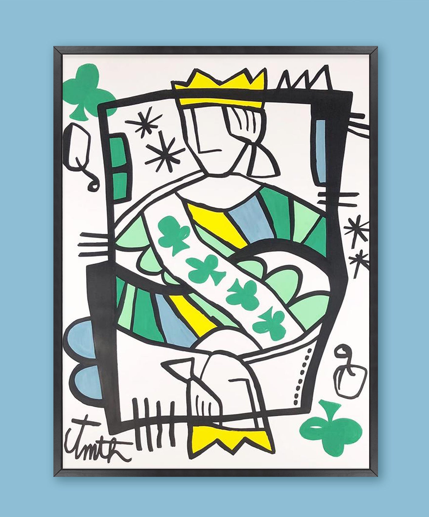 REINE DE TRÈFLE - ENCADRÉE 50X70CM