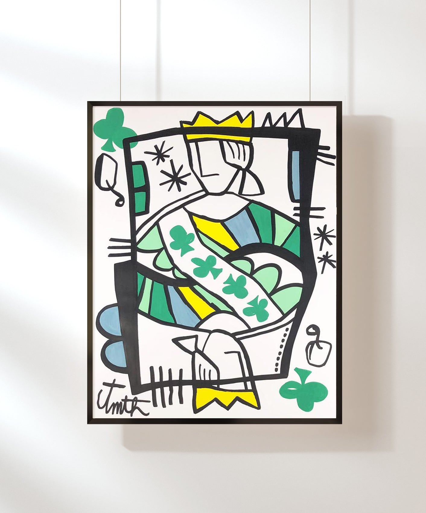 REINE DE TRÈFLE - ENCADRÉE 50X70CM